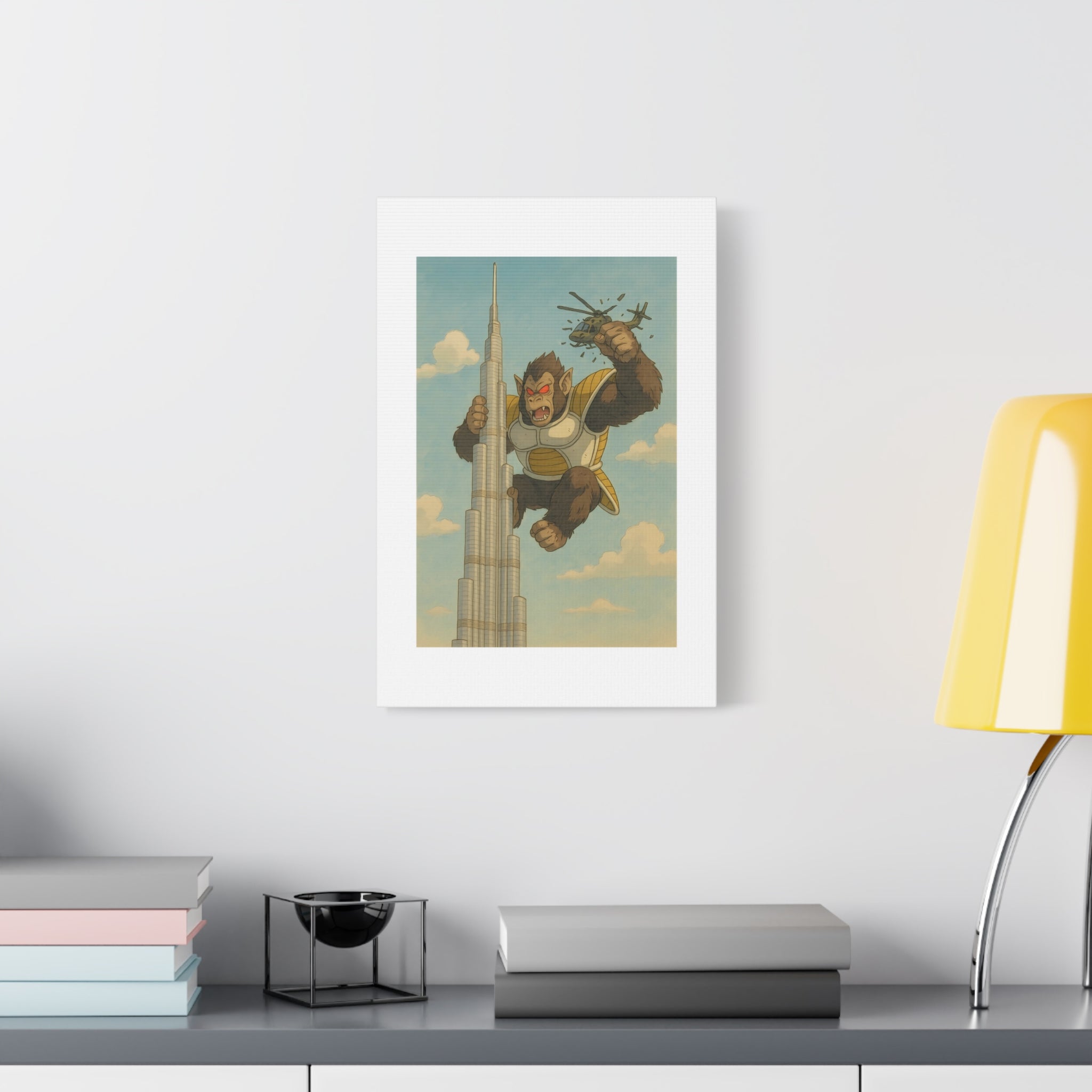 angry ape Dubai Wall Art, Matte Canvas Print, Home Decor, Sports Gift, Athletic Wall Decor, Gym Decoration