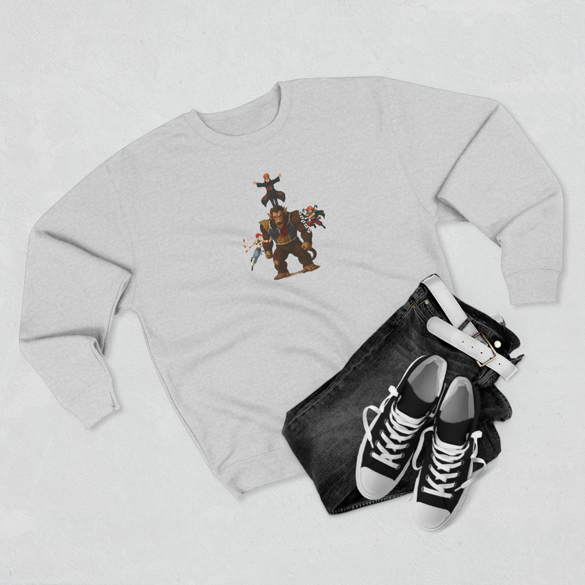 big fight Unisex Cartoon Sweatshirt with Fun Character Design, Graphic Sweatshirt for Fans, Cozy Gift for Birthdays, Casual Wear, Unique Apparel