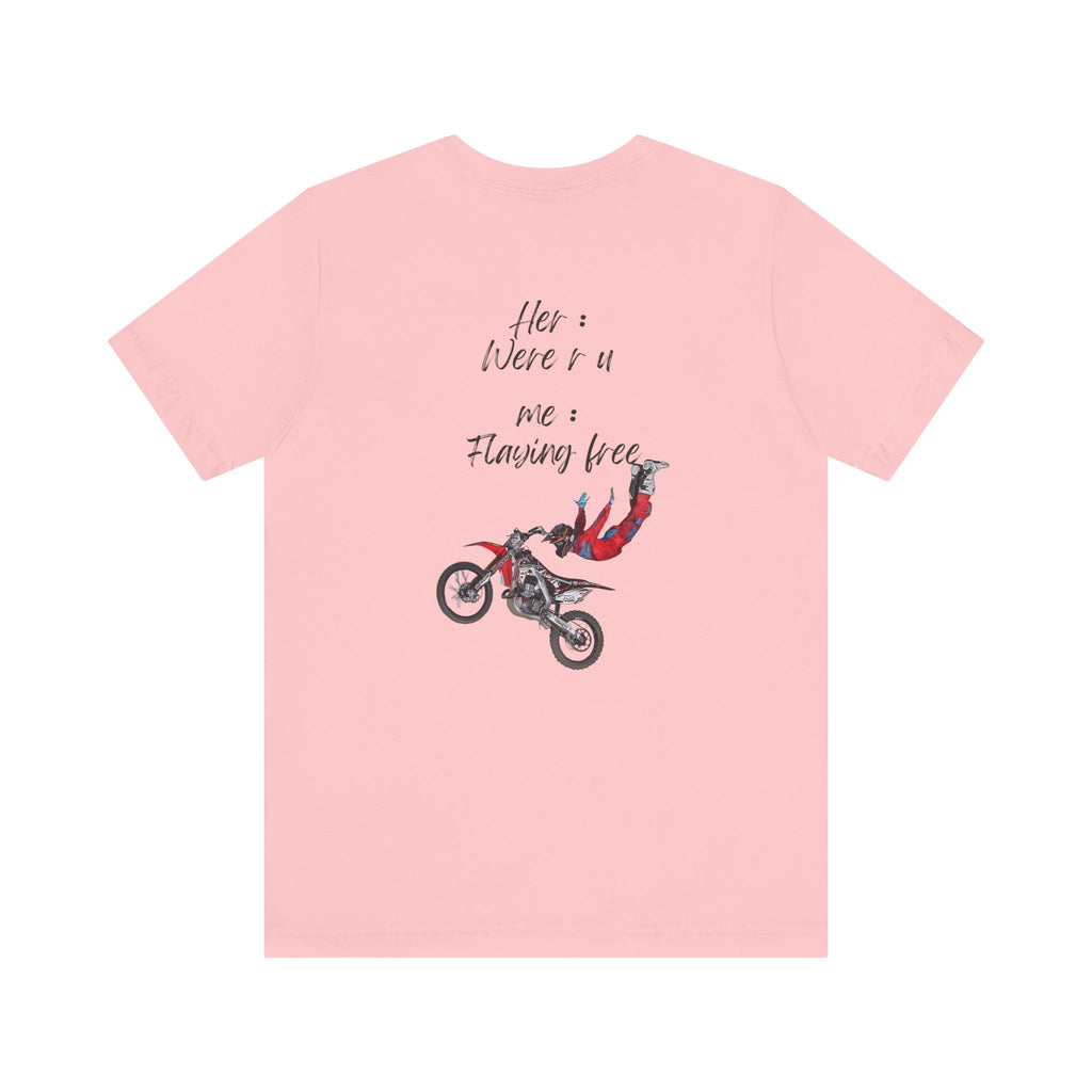 her where r u  ? me flaying free Graphic Tee, Casual Summer Shirt, Marine Life T-Shirt, Gift for Sea Lovers,  high quality