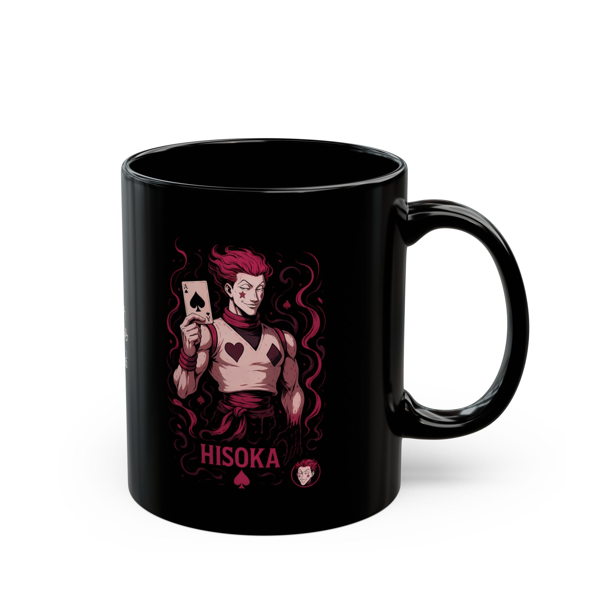 hisoka Black Mug, Anime Coffee Cup, Gift for Gamers, Collectible Mug, Unique Ceramic Drinkware