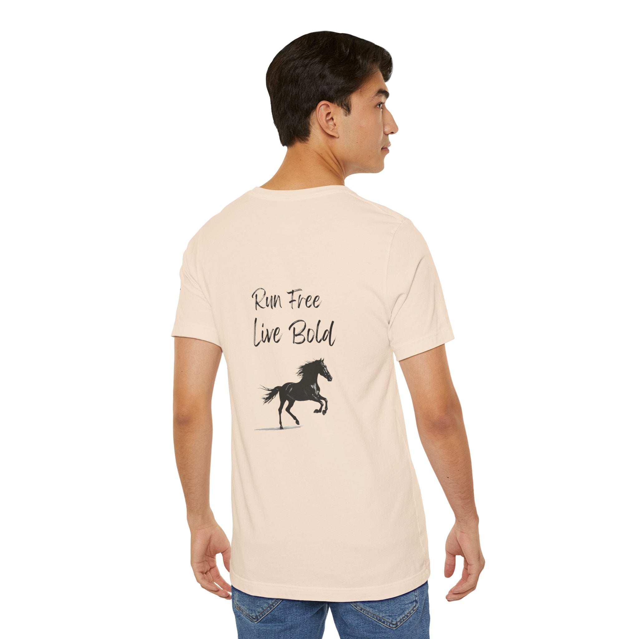 run free live bold Graphic Tee, Casual Summer Shirt, Marine Life T-Shirt, Gift for Sea Lovers,  high quality