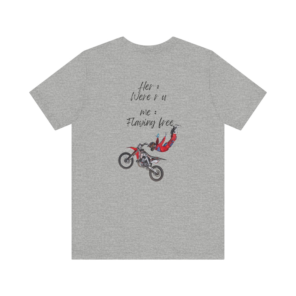 her where r u  ? me flaying free Graphic Tee, Casual Summer Shirt, Marine Life T-Shirt, Gift for Sea Lovers,  high quality