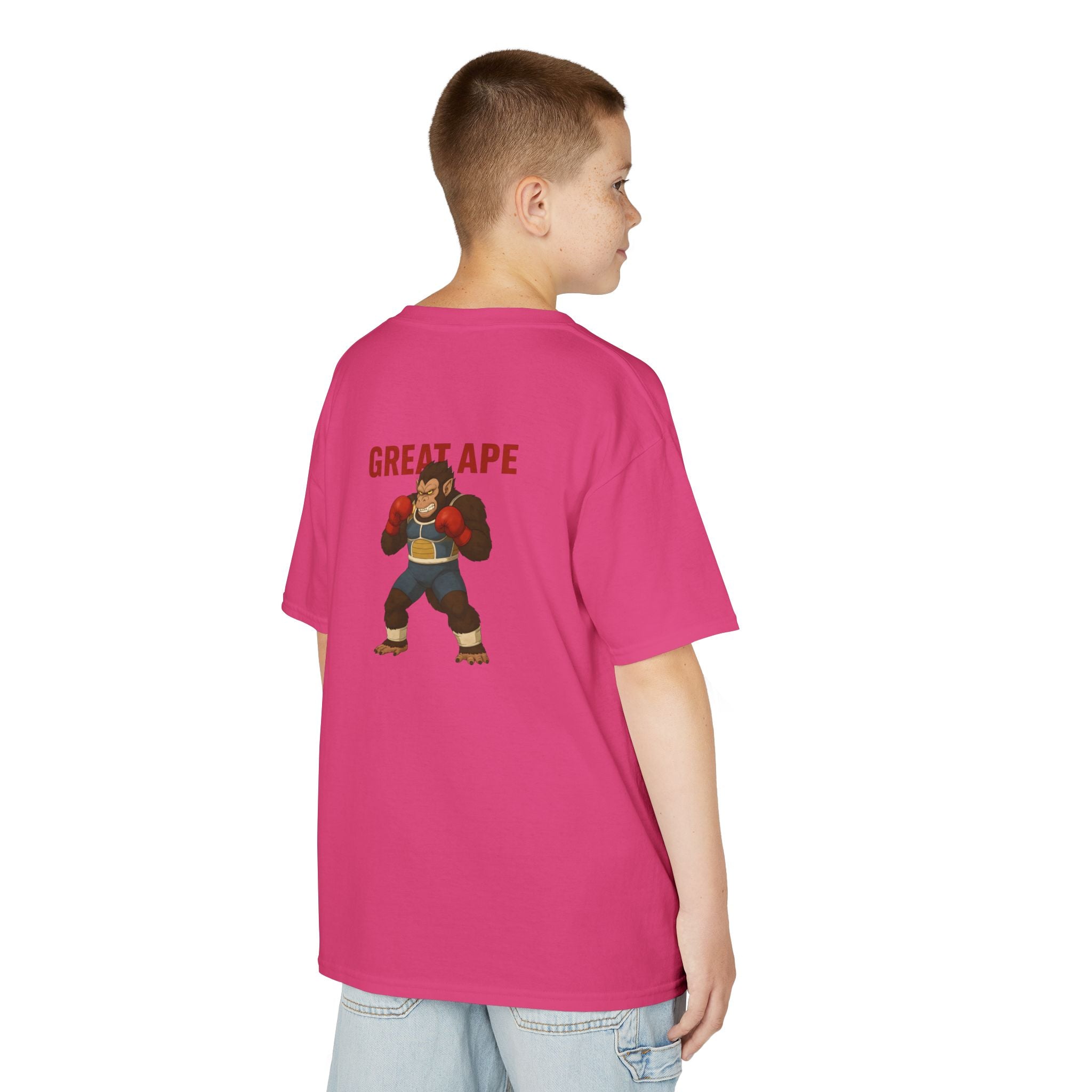 Kids Graphic Tee with Great Ape Design, Fun T-Shirt for Boys Girls, Cartoon Shirt, Birthday Gift, Playtime Apparel