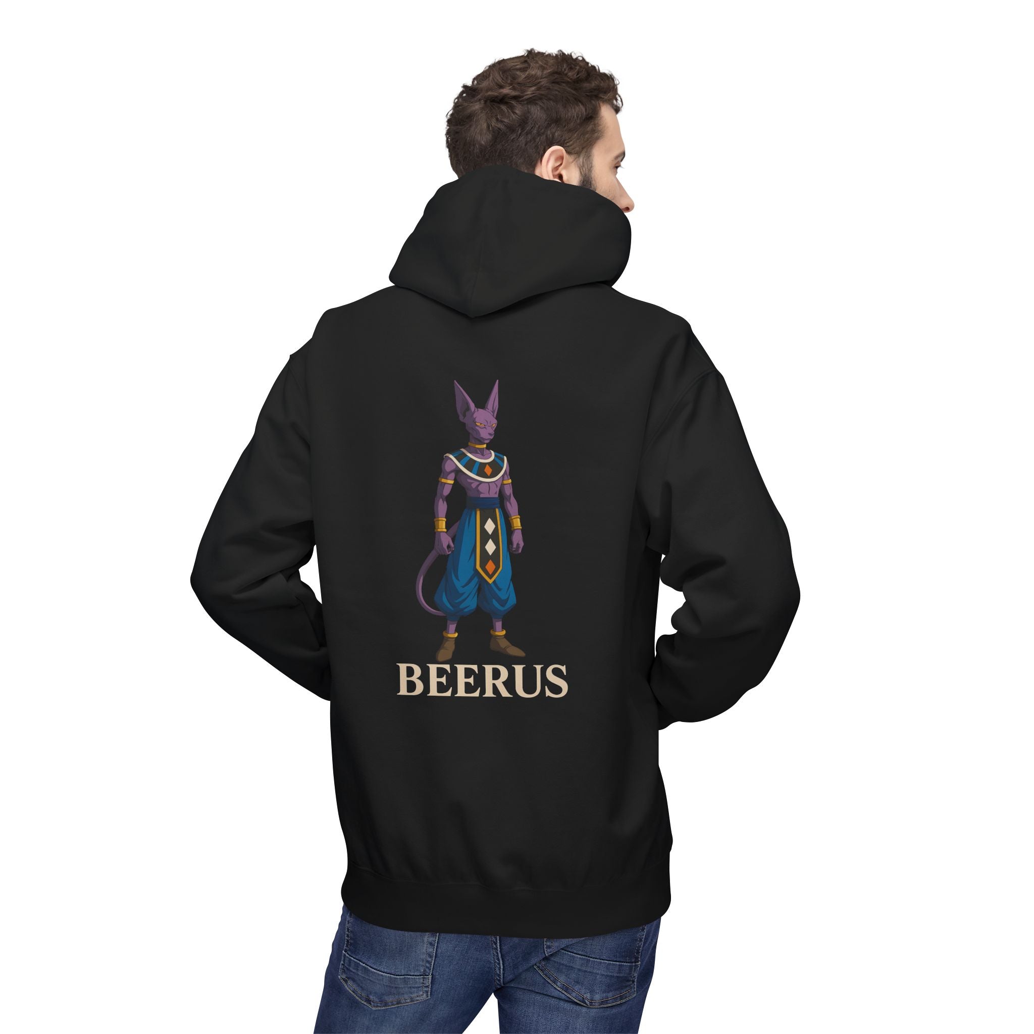 Stylish beerus Hoodie, Soft Unisex Fleece Sweatshirt, Trendy Anime Apparel, Cosplay Gift for Fans, Comfortable Streetwear