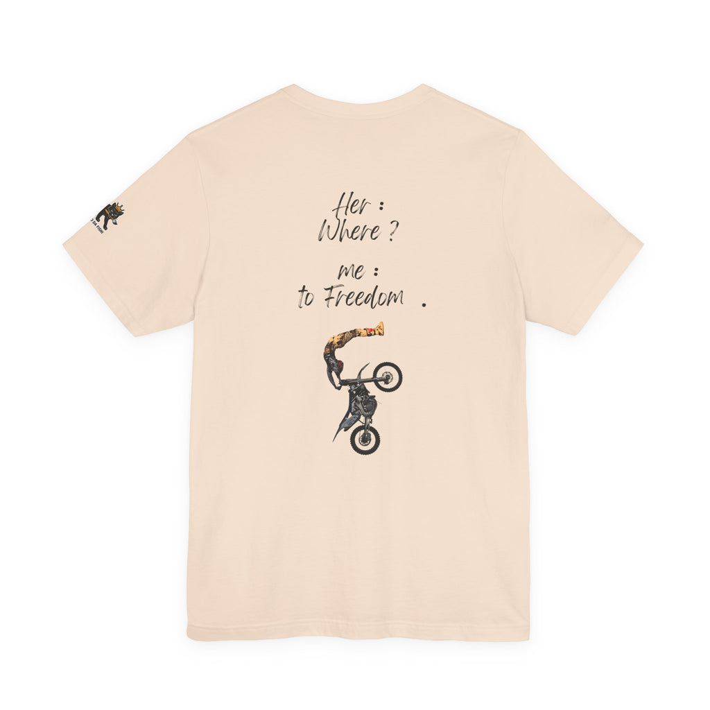 her where ? me to freedom Graphic Tee, Casual Summer Shirt, Marine Life T-Shirt, Gift for Sea Lovers,  high quality