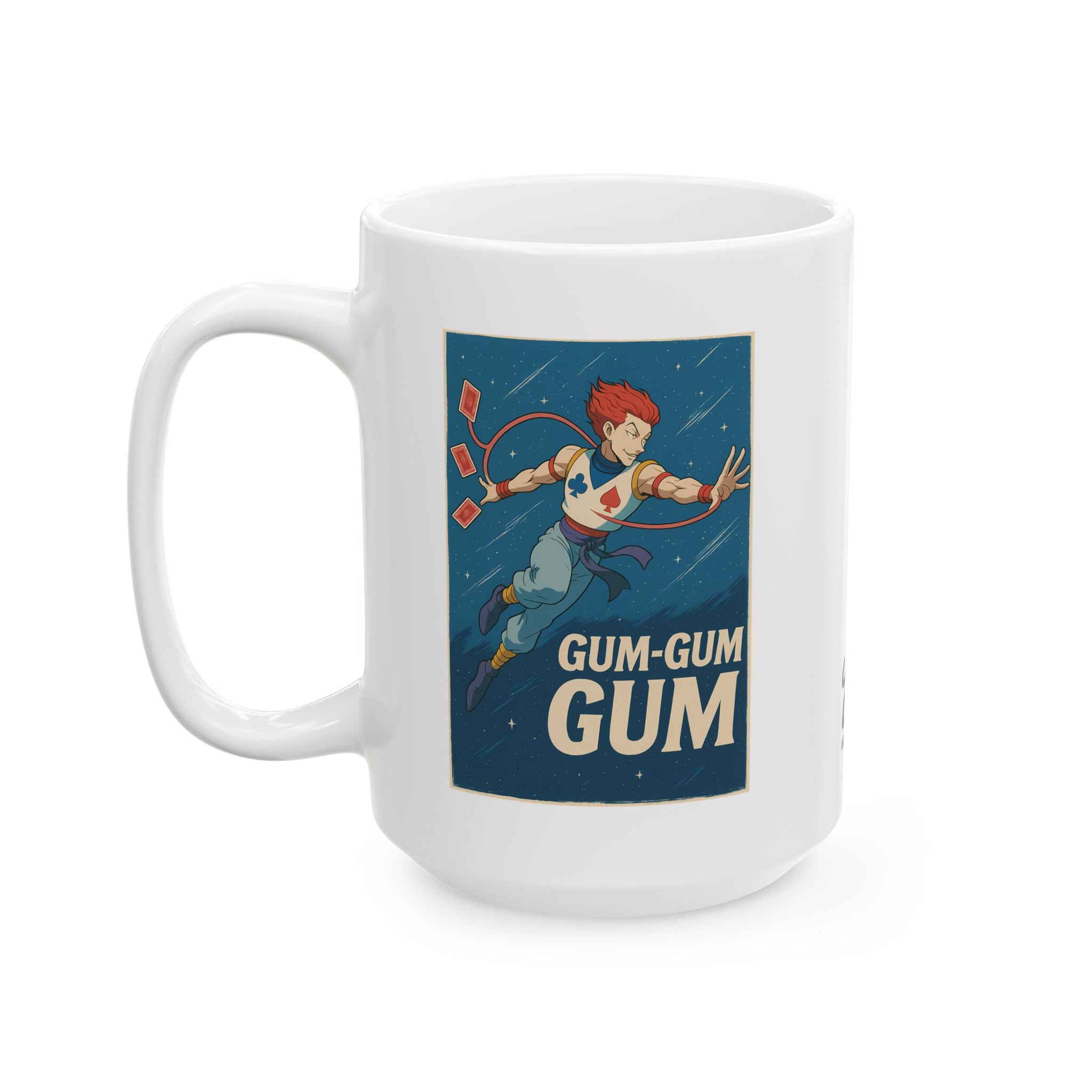 hisoka 2 sides  Mug, Retro Coffee Cup for Anime Fans, Gift for Gamers, Fun Kitchen Decor, Unique Collector Item