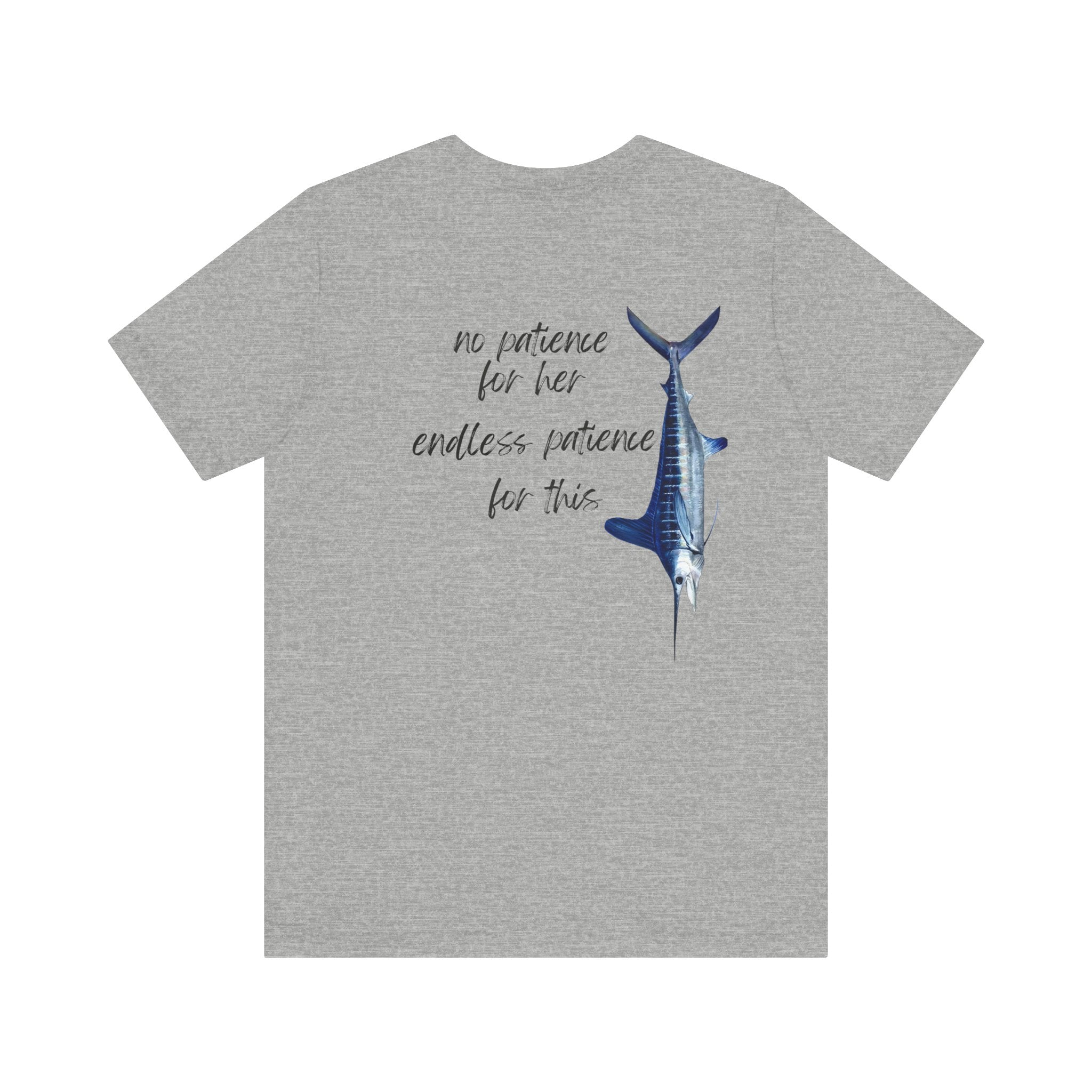 No patience for her, endless patience for this Graphic Tee, Casual Summer Shirt, Marine Life T-Shirt, Gift for Sea Lovers,  high quality