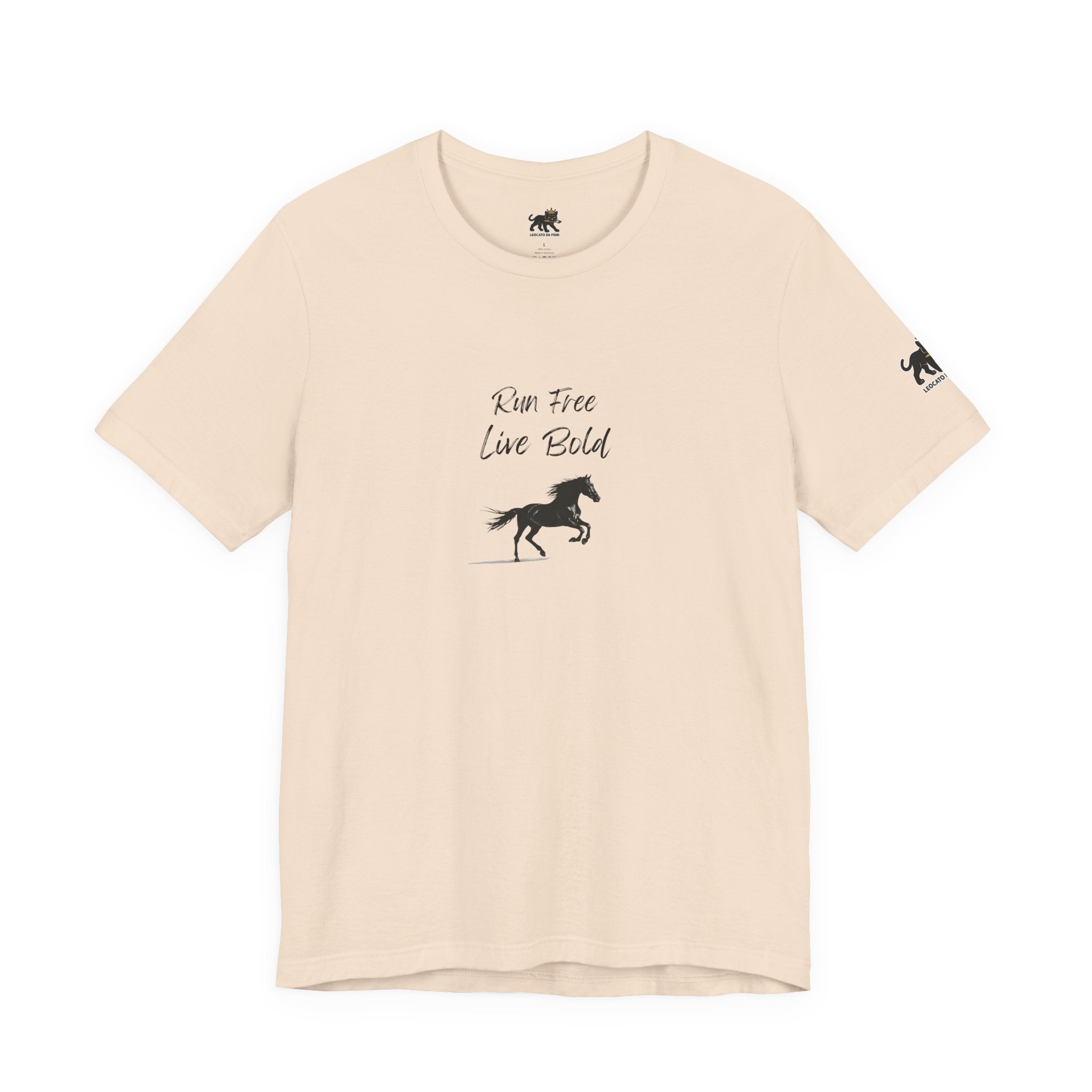 run free live bold Graphic Tee, Casual Summer Shirt, Marine Life T-Shirt, Gift for Sea Lovers,  high quality