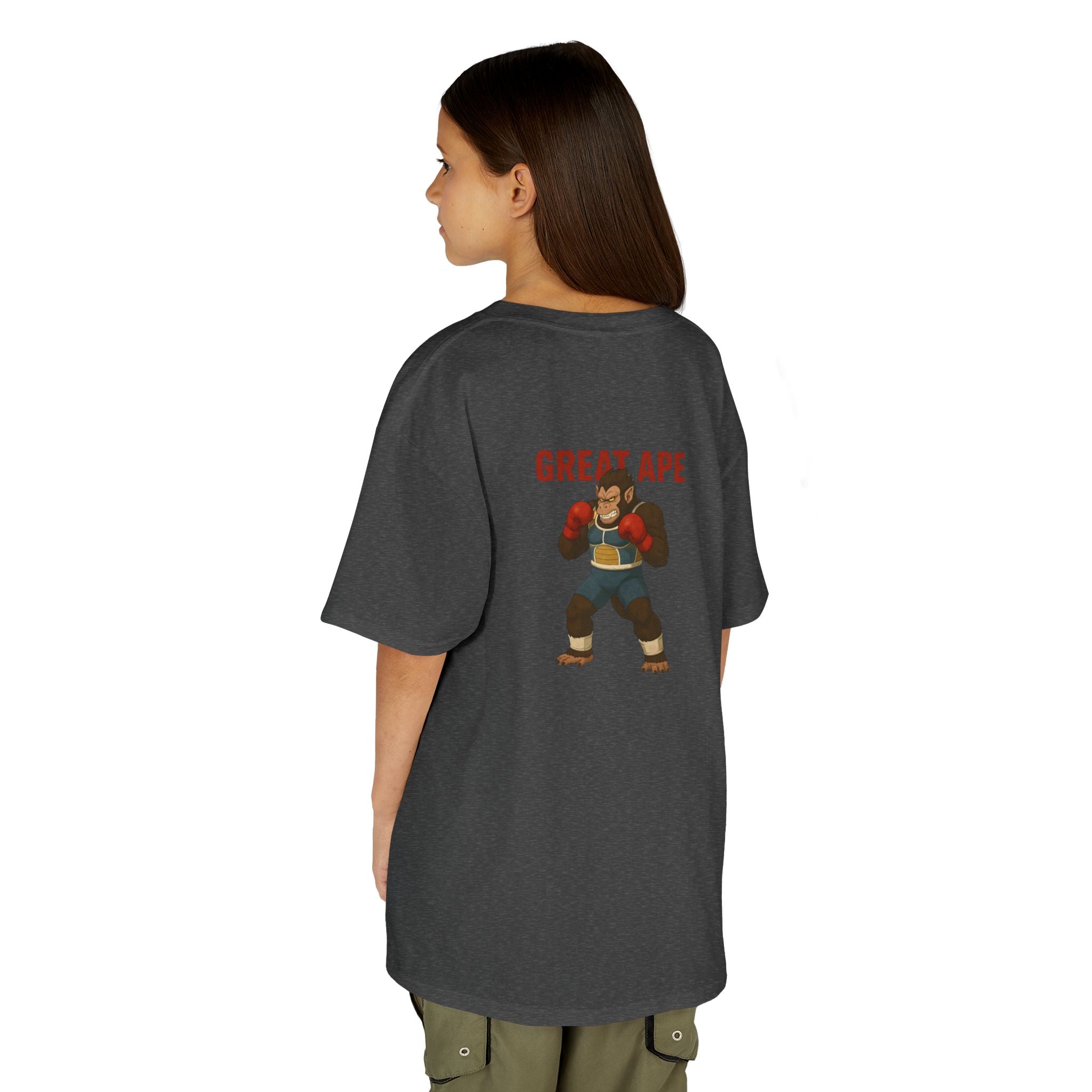 Kids Graphic Tee with Great Ape Design, Fun T-Shirt for Boys Girls, Cartoon Shirt, Birthday Gift, Playtime Apparel