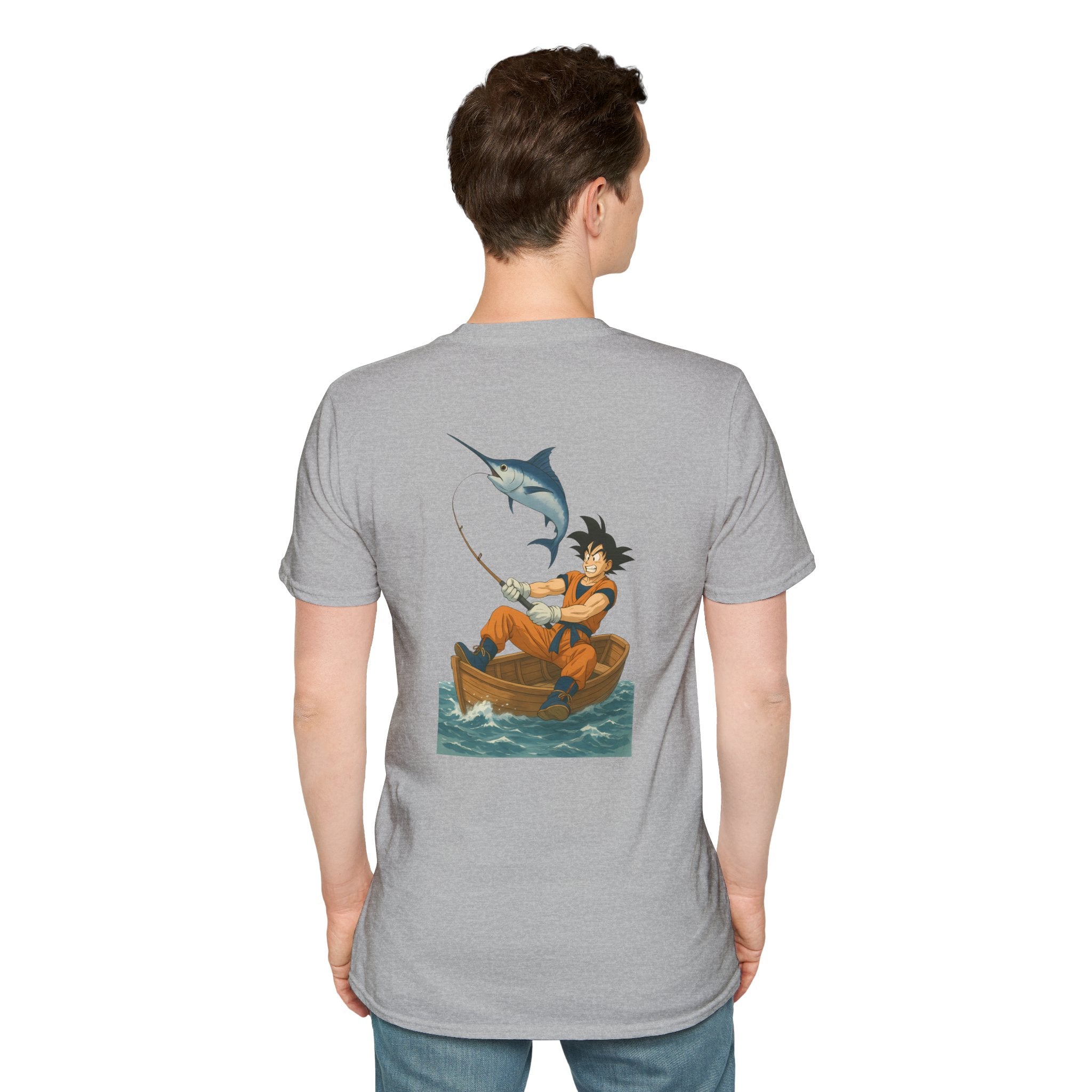 Fishing goku Unisex T-Shirt, Casual Wear, Gift for Fishermen, Outdoor Adventure Shirt, Summer Apparel, Fishing Enthusiast Tee