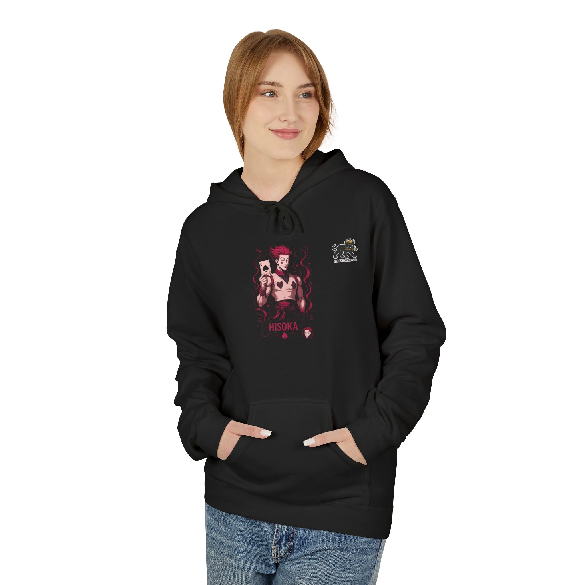 card Hisoka-Inspired Unisex Hoodie, Anime Apparel, Cozy Hoodie for Fans, Gift for Gamers, Stylish Streetwear