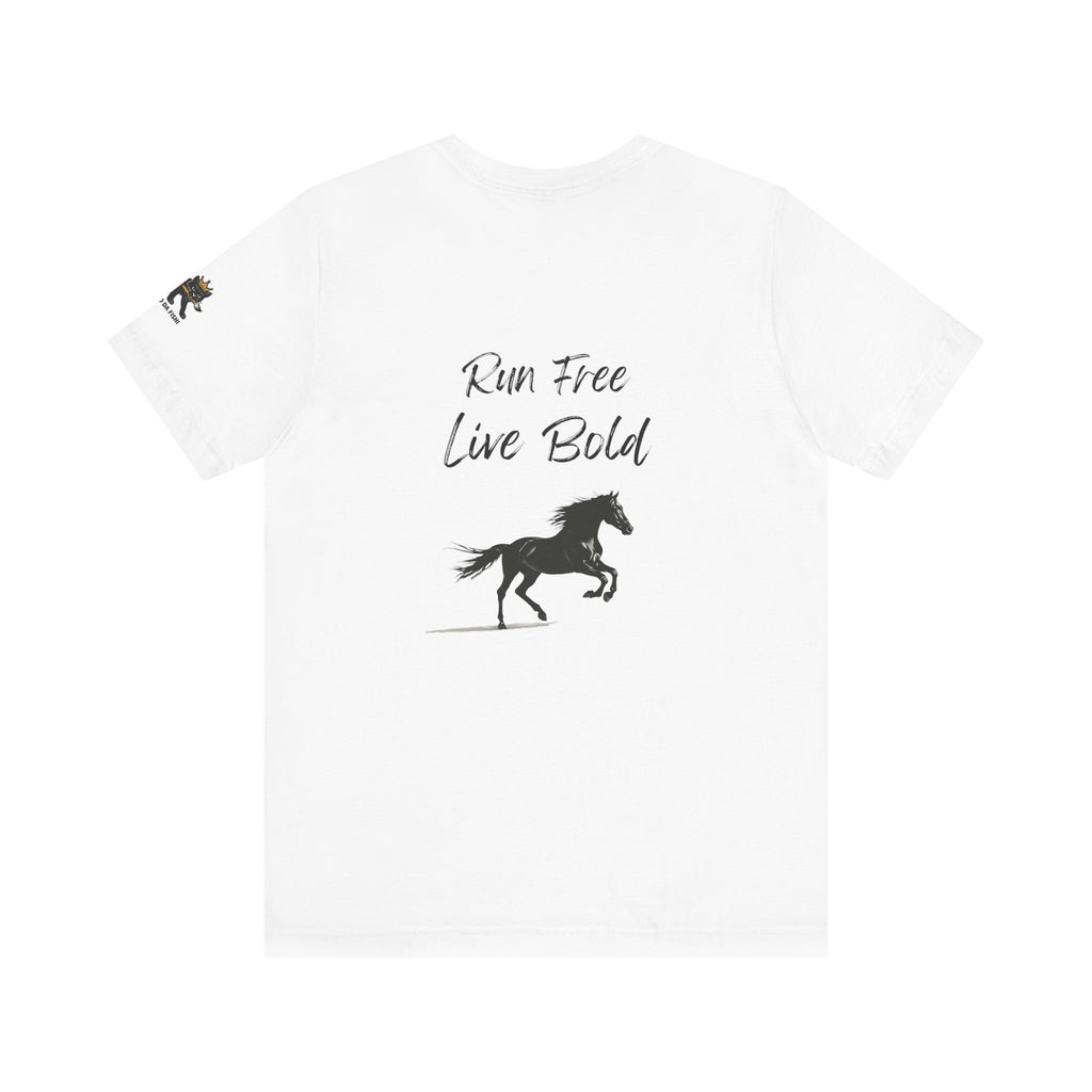 run free live bold Graphic Tee, Casual Summer Shirt, Marine Life T-Shirt, Gift for Sea Lovers,  high quality