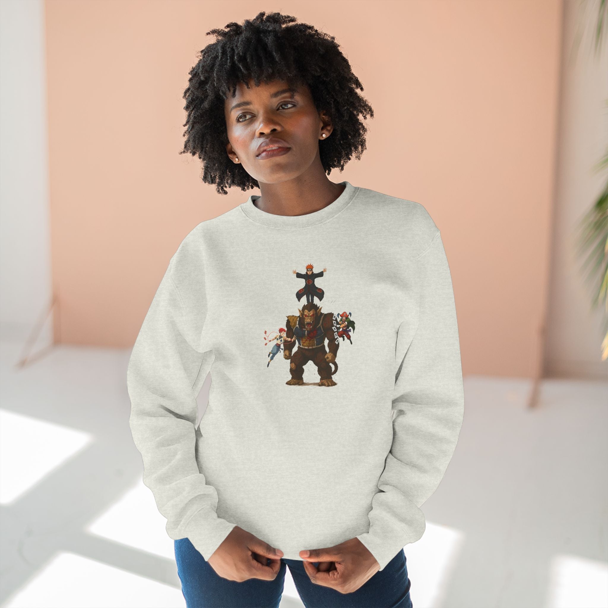 big fight Unisex Cartoon Sweatshirt with Fun Character Design, Graphic Sweatshirt for Fans, Cozy Gift for Birthdays, Casual Wear, Unique Apparel