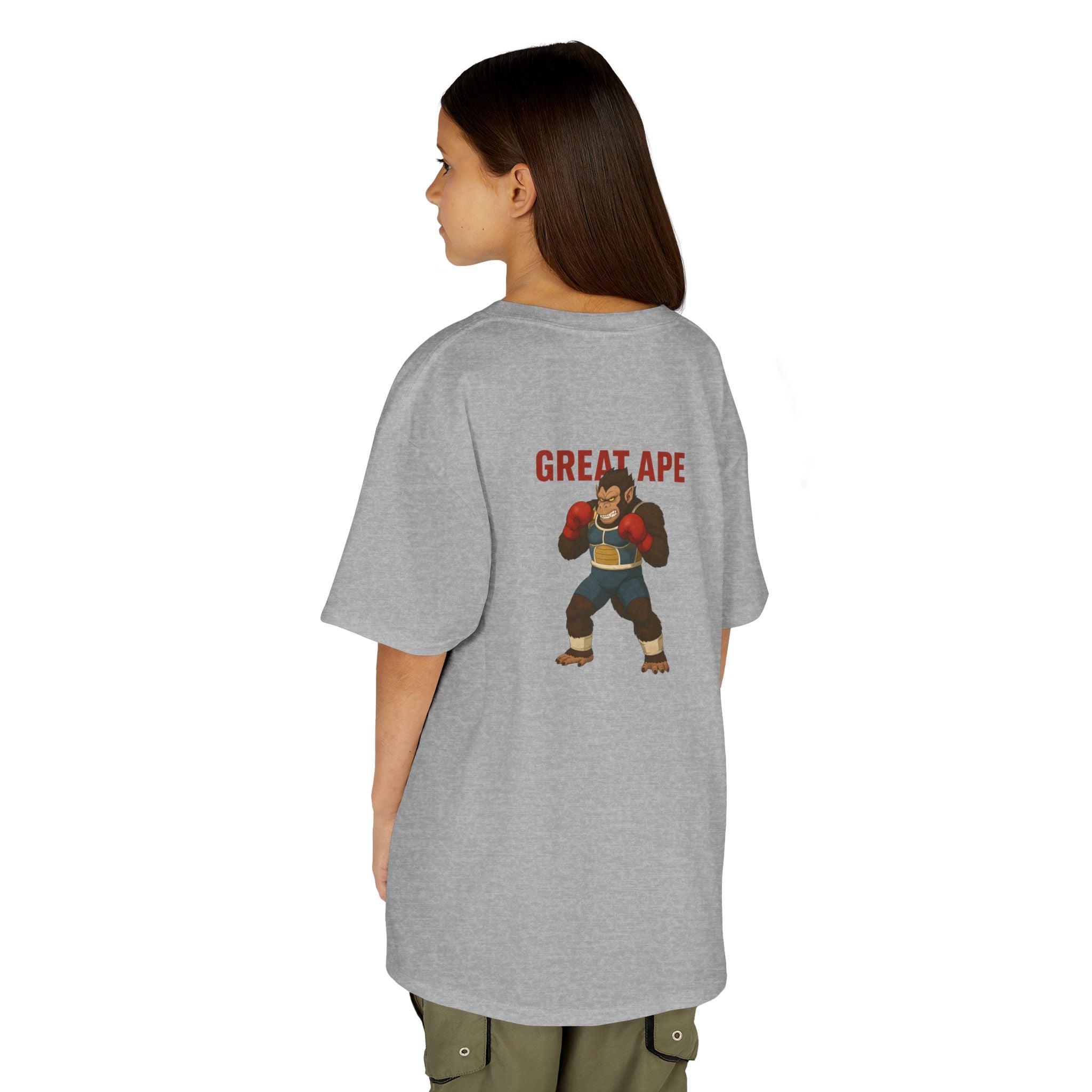 Kids Graphic Tee with Great Ape Design, Fun T-Shirt for Boys Girls, Cartoon Shirt, Birthday Gift, Playtime Apparel