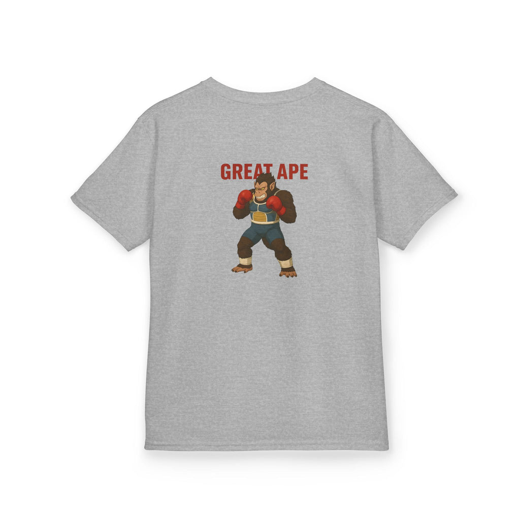 Kids Graphic Tee with Great Ape Design, Fun T-Shirt for Boys Girls, Cartoon Shirt, Birthday Gift, Playtime Apparel