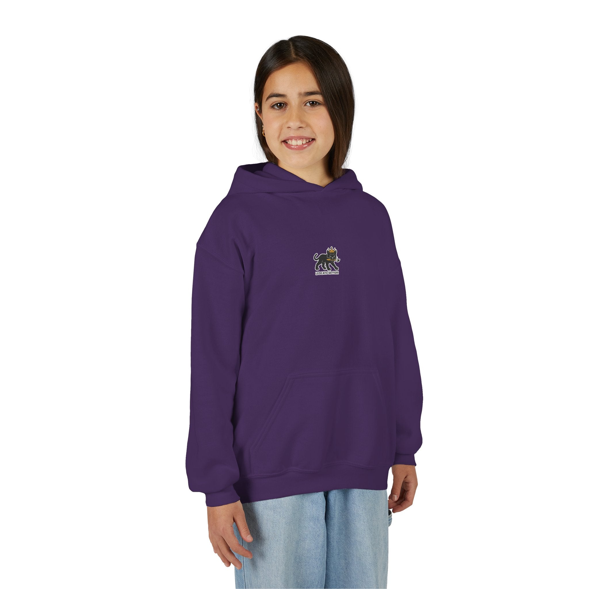 Youth Heavy Blend Hooded Sweatshirt with 'Leccato da Fish' Design - Cozy Gift for Teens, Memory Keepsake, Casual Wear, Birthday .