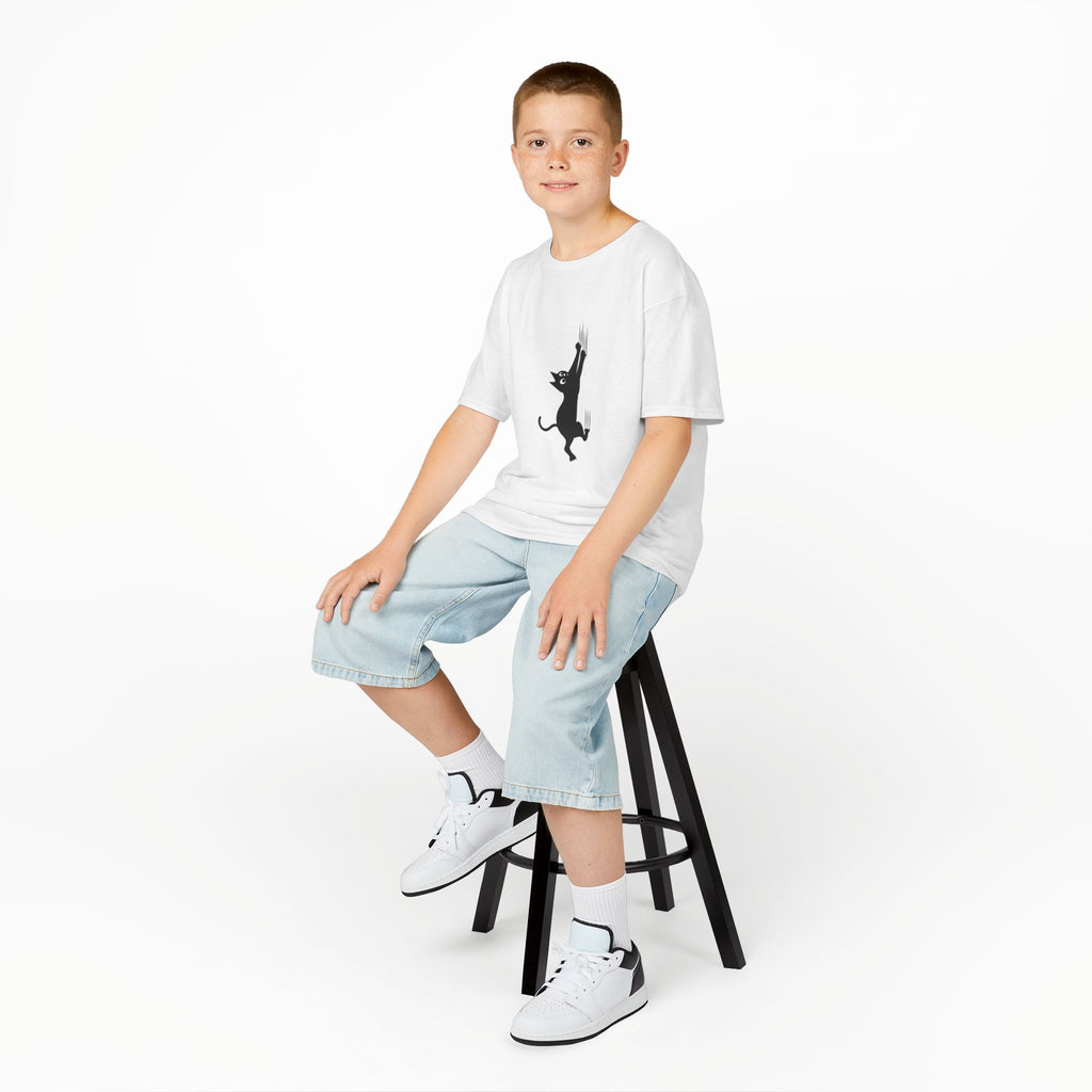 Playful Cat Kids Tee - Cute Cotton T-Shirt,