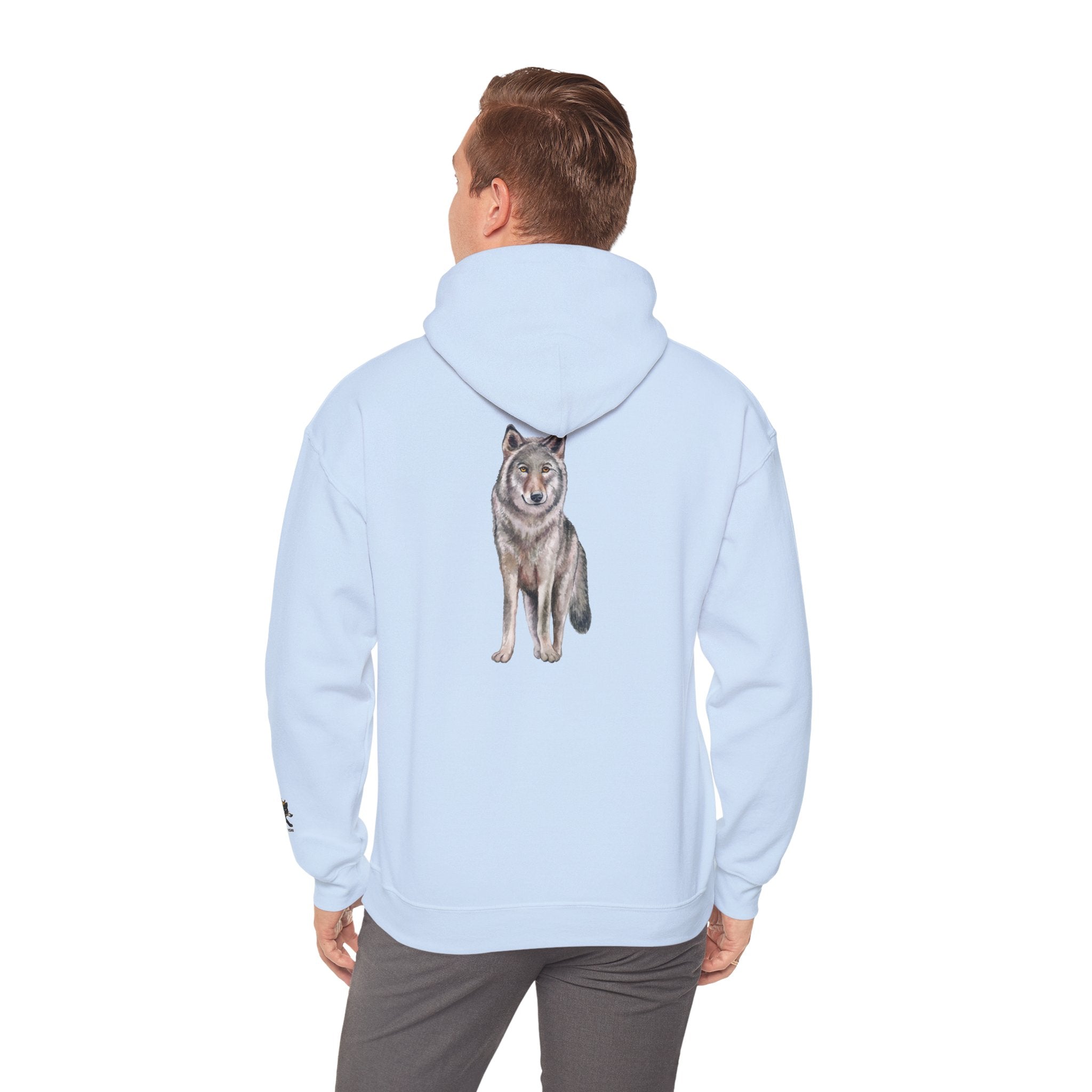 Wolf Hooded Sweatshirt, Unisex Casual Hoodie,