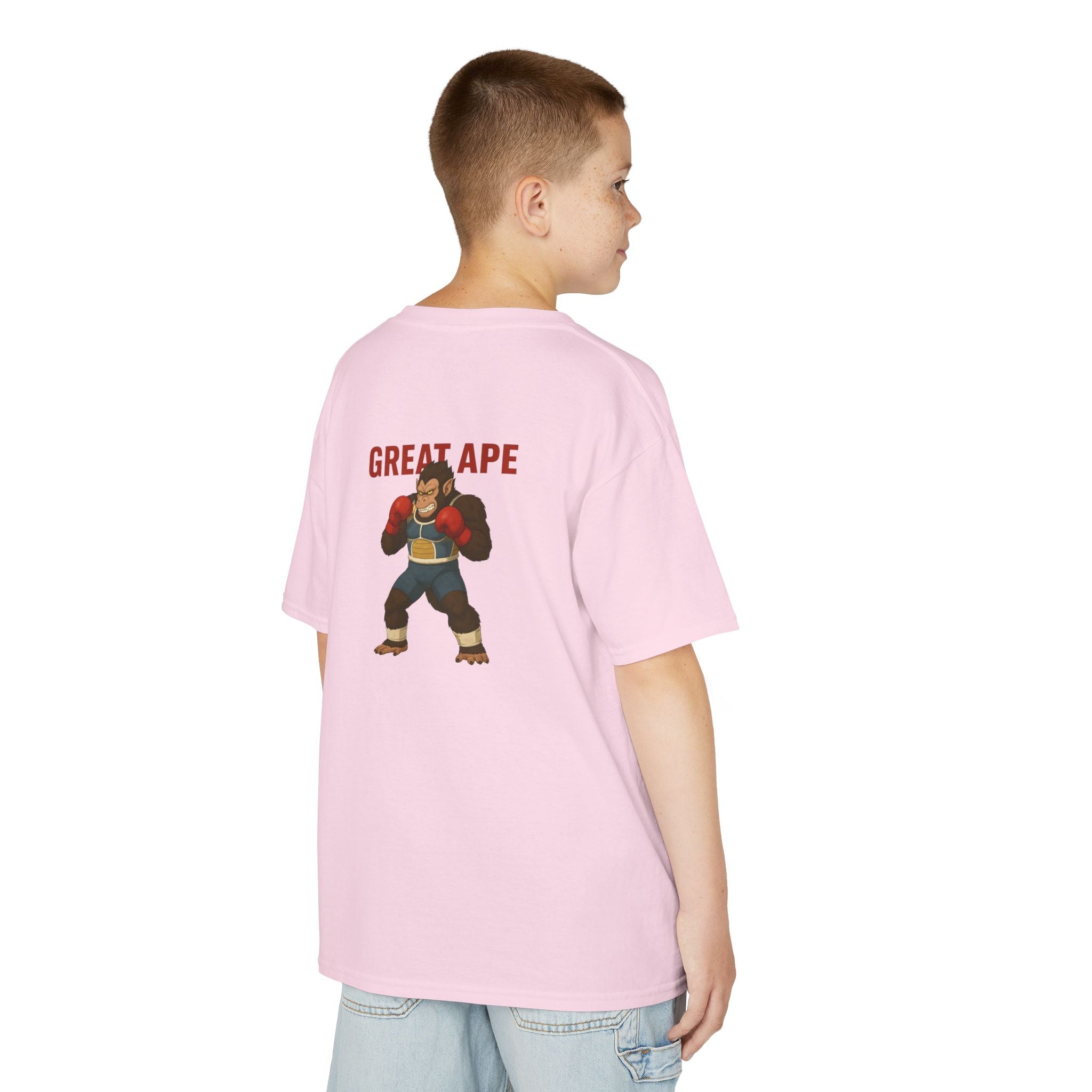 Kids Graphic Tee with Great Ape Design, Fun T-Shirt for Boys Girls, Cartoon Shirt, Birthday Gift, Playtime Apparel