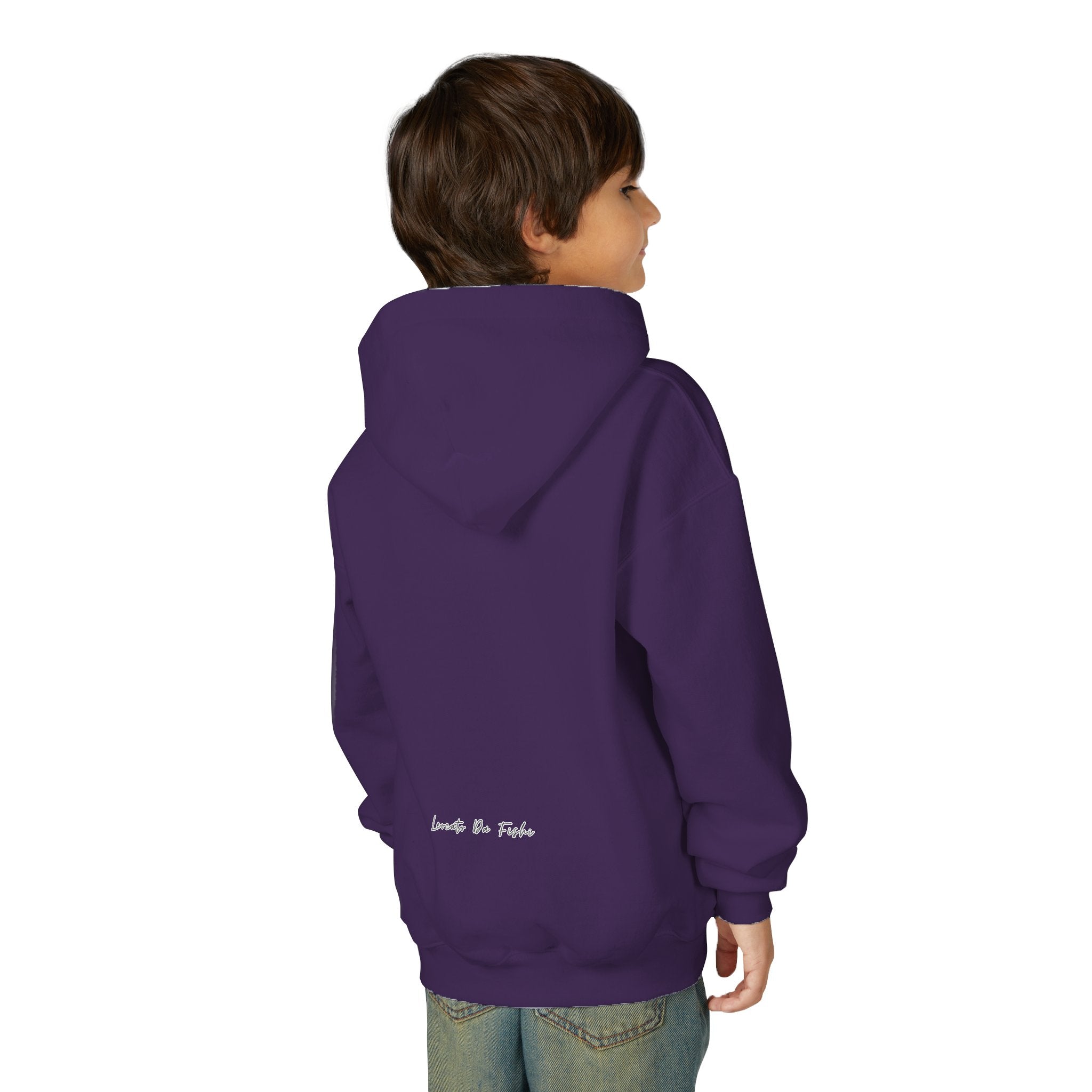 Youth Heavy Blend Hooded Sweatshirt with 'Leccato da Fish' Design - Cozy Gift for Teens, Memory Keepsake, Casual Wear, Birthday .