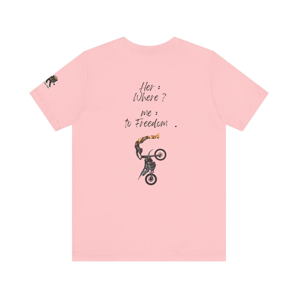 her where ? me to freedom Graphic Tee, Casual Summer Shirt, Marine Life T-Shirt, Gift for Sea Lovers,  high quality