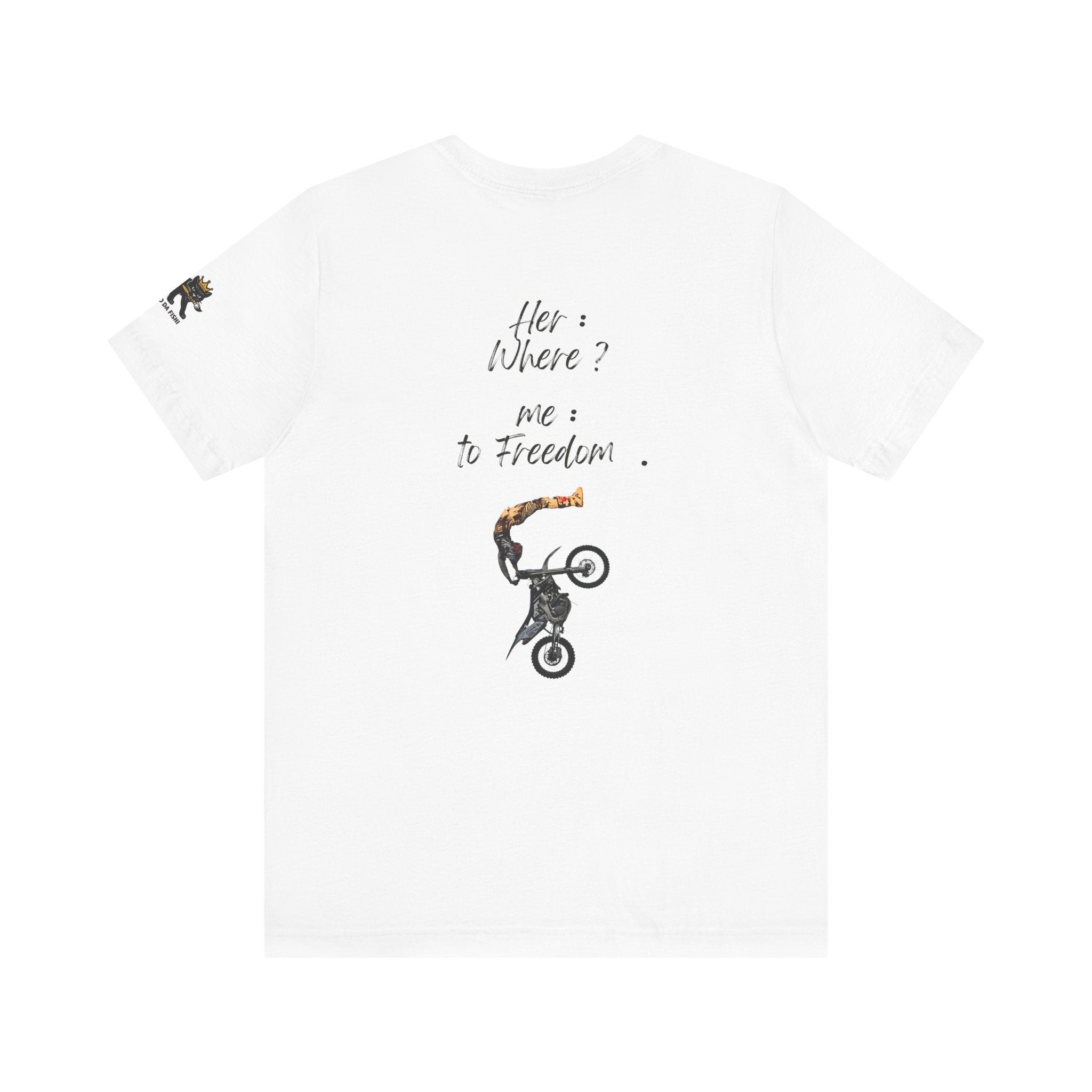 her where ? me to freedom Graphic Tee, Casual Summer Shirt, Marine Life T-Shirt, Gift for Sea Lovers,  high quality