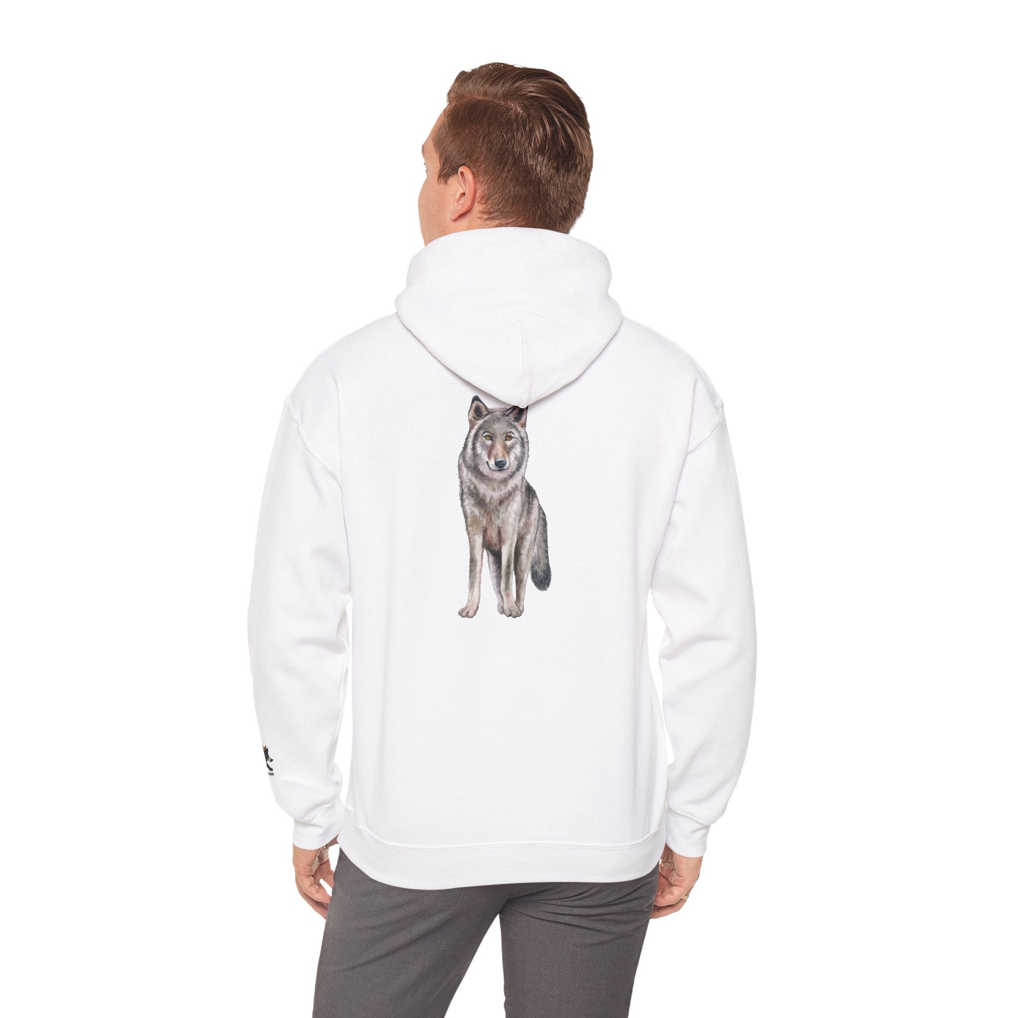 Wolf Hooded Sweatshirt, Unisex Casual Hoodie,