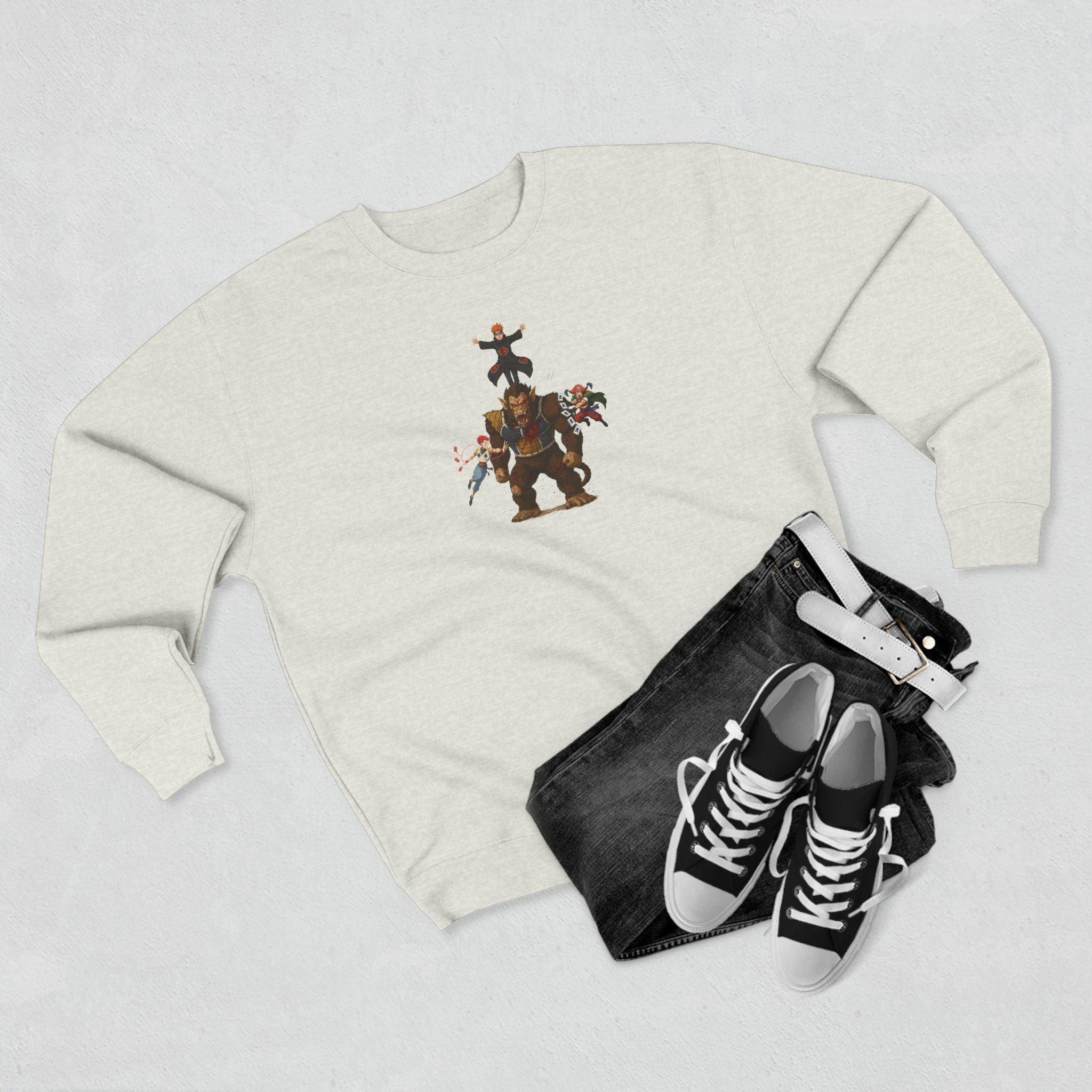 big fight Unisex Cartoon Sweatshirt with Fun Character Design, Graphic Sweatshirt for Fans, Cozy Gift for Birthdays, Casual Wear, Unique Apparel