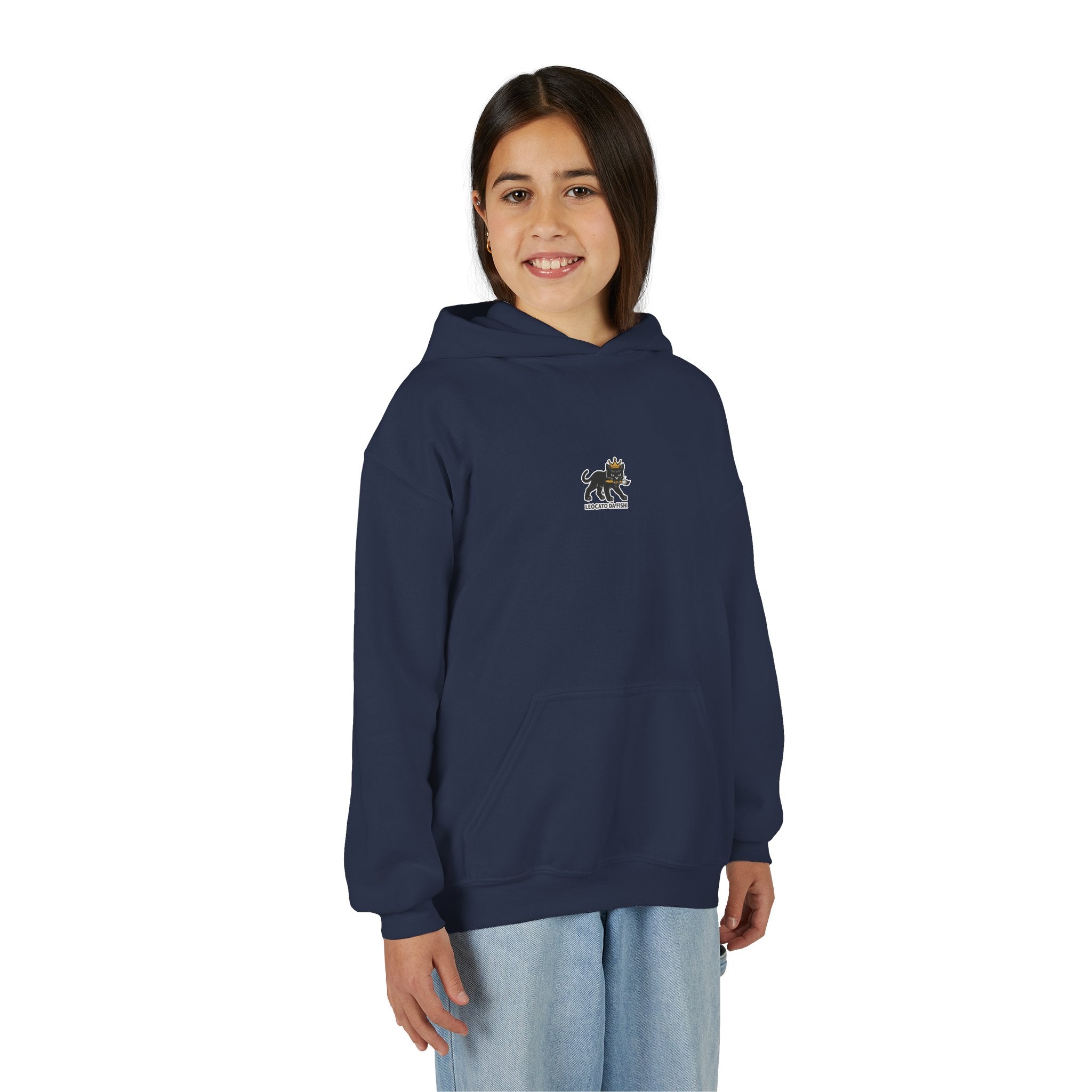 Youth Heavy Blend Hooded Sweatshirt with 'Leccato da Fish' Design - Cozy Gift for Teens, Memory Keepsake, Casual Wear, Birthday .
