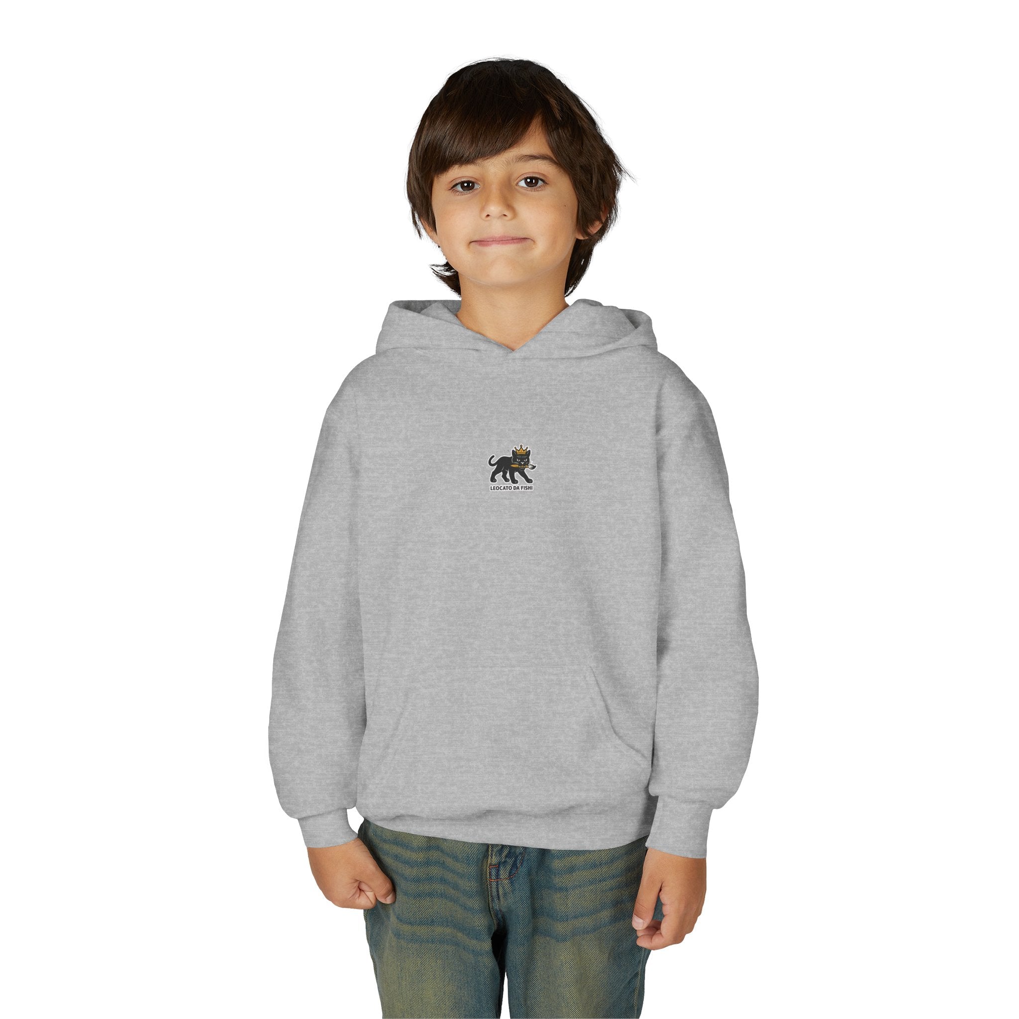 Youth Heavy Blend Hooded Sweatshirt with 'Leccato da Fish' Design - Cozy Gift for Teens, Memory Keepsake, Casual Wear, Birthday .