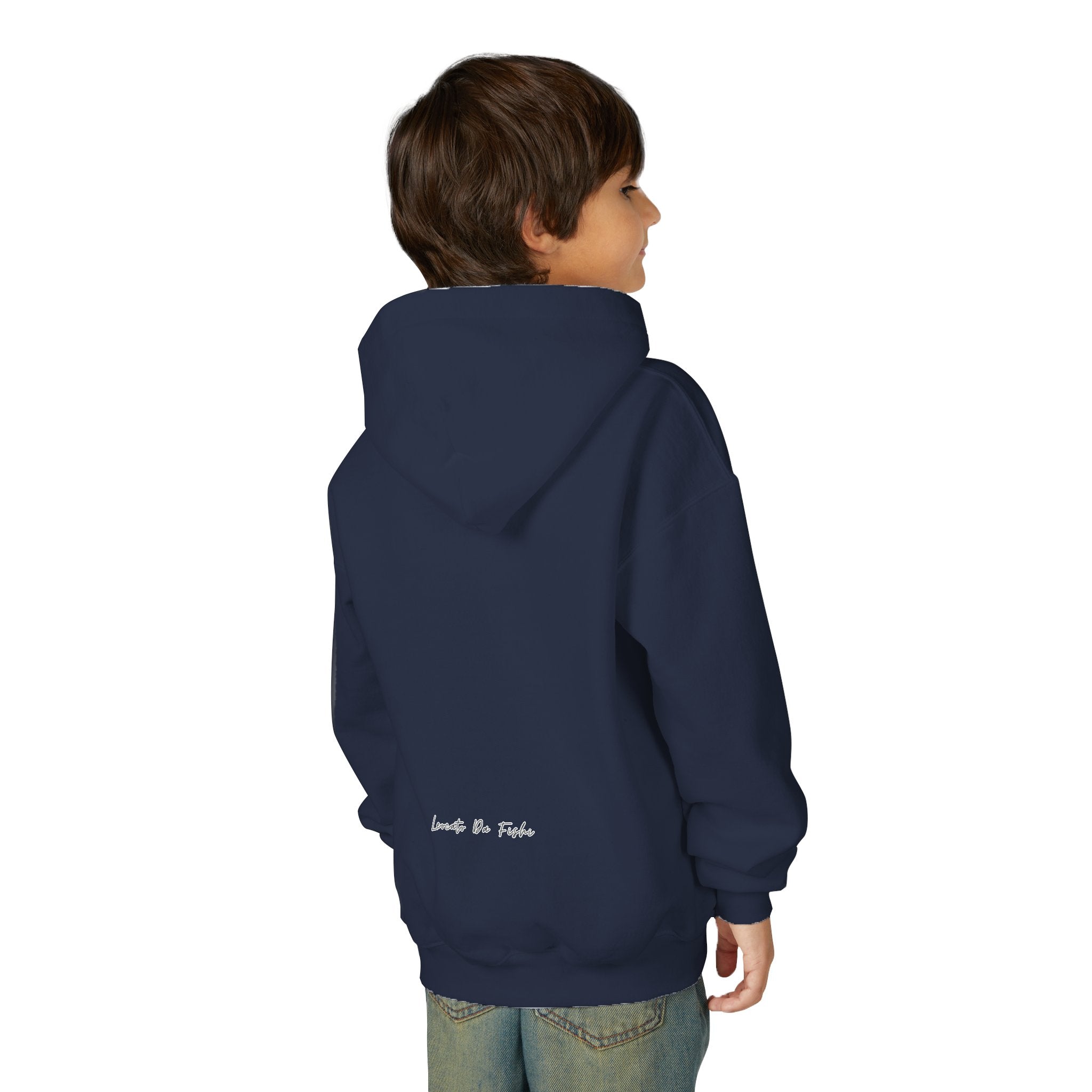 Youth Heavy Blend Hooded Sweatshirt with 'Leccato da Fish' Design - Cozy Gift for Teens, Memory Keepsake, Casual Wear, Birthday .