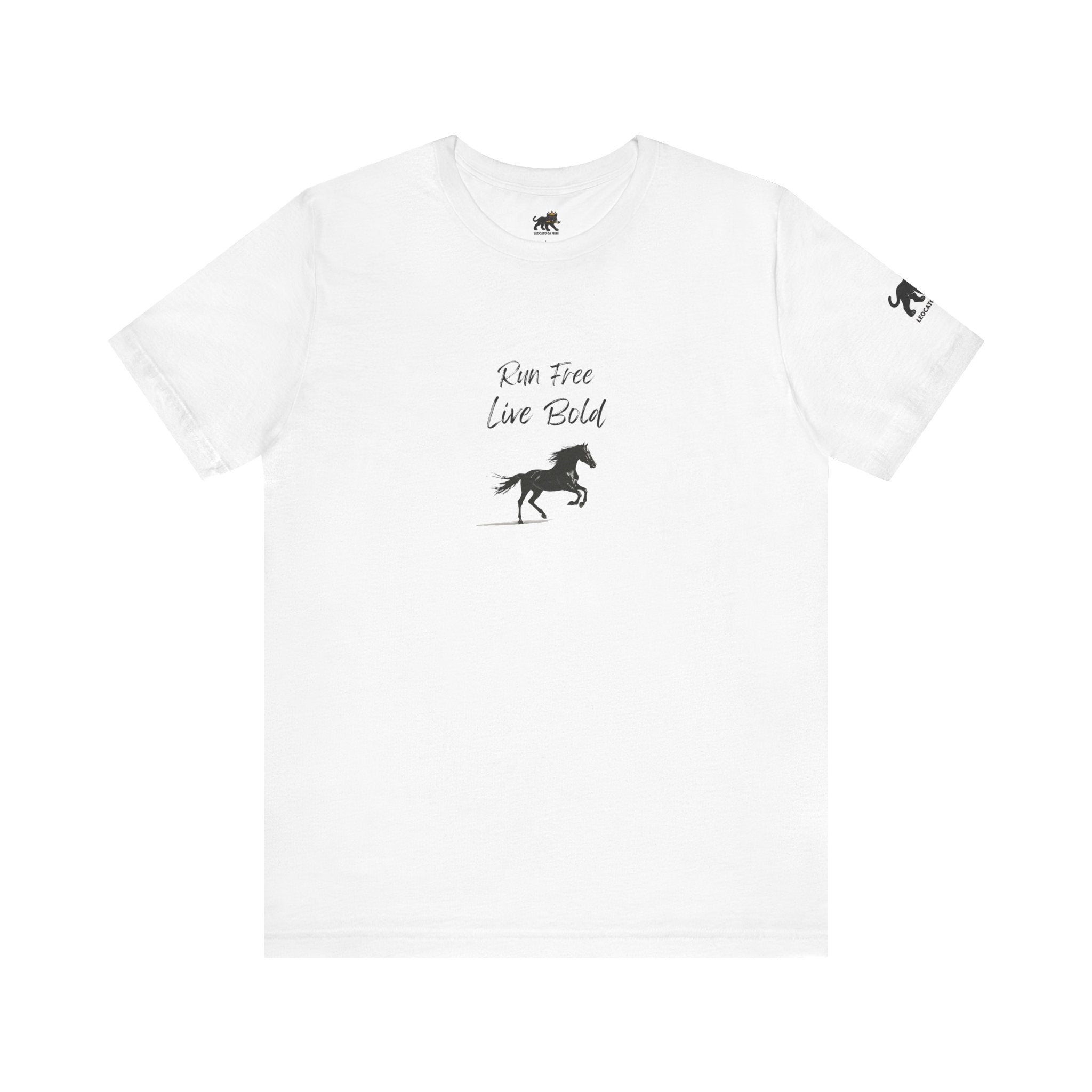 run free live bold Graphic Tee, Casual Summer Shirt, Marine Life T-Shirt, Gift for Sea Lovers,  high quality