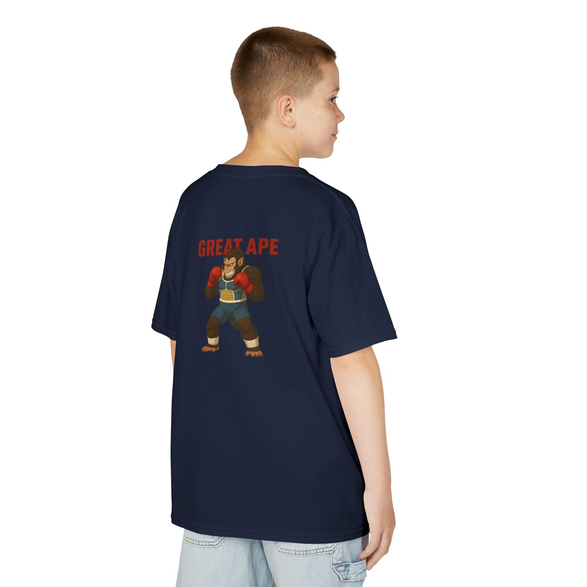 Kids Graphic Tee with Great Ape Design, Fun T-Shirt for Boys Girls, Cartoon Shirt, Birthday Gift, Playtime Apparel