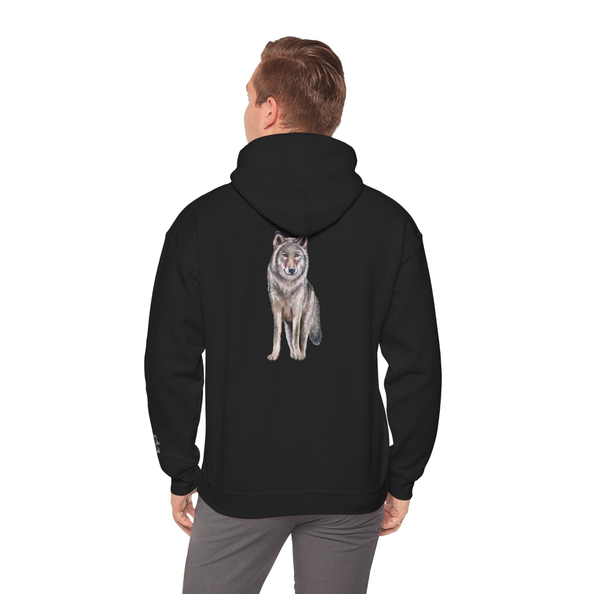Wolf Hooded Sweatshirt, Unisex Casual Hoodie,
