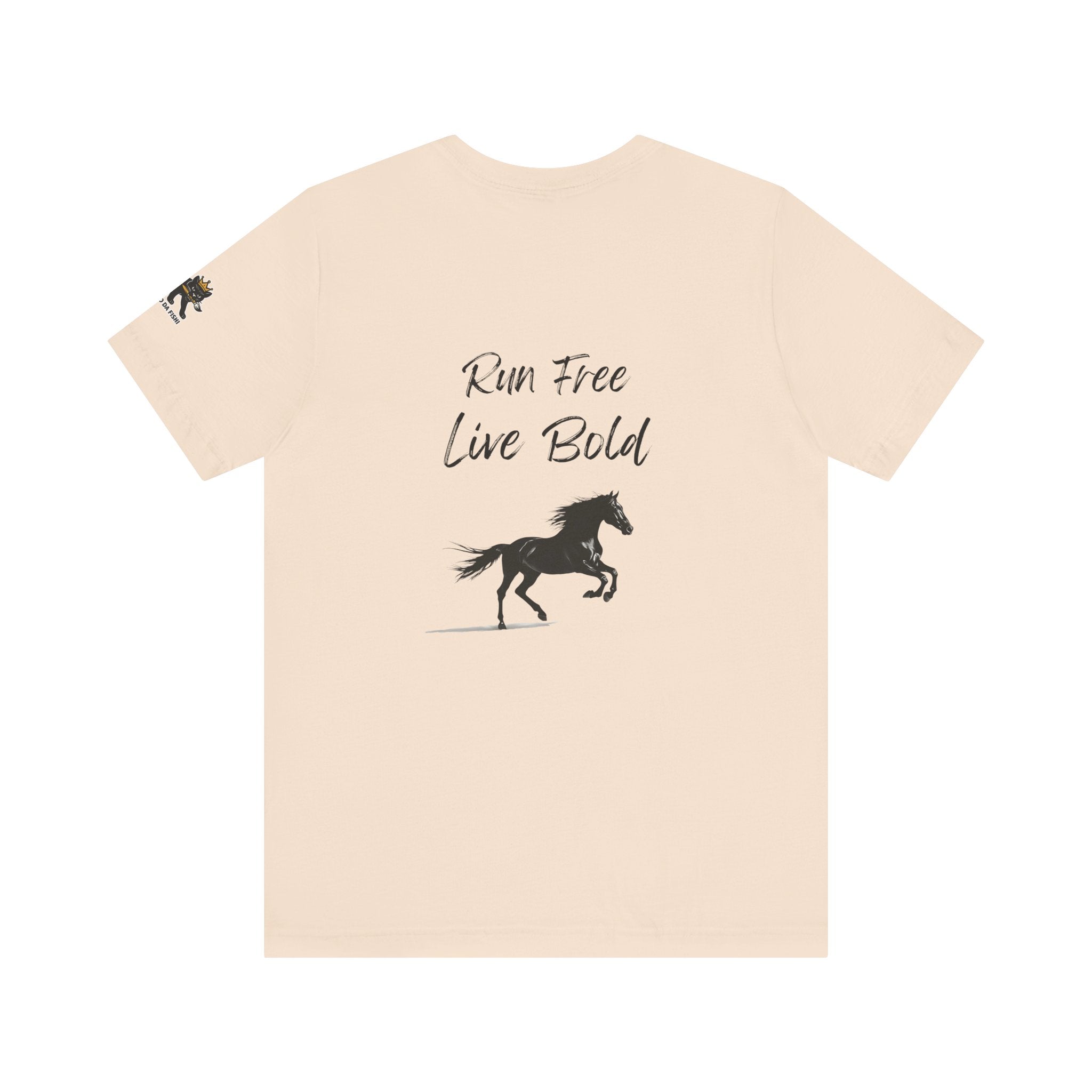 run free live bold Graphic Tee, Casual Summer Shirt, Marine Life T-Shirt, Gift for Sea Lovers,  high quality