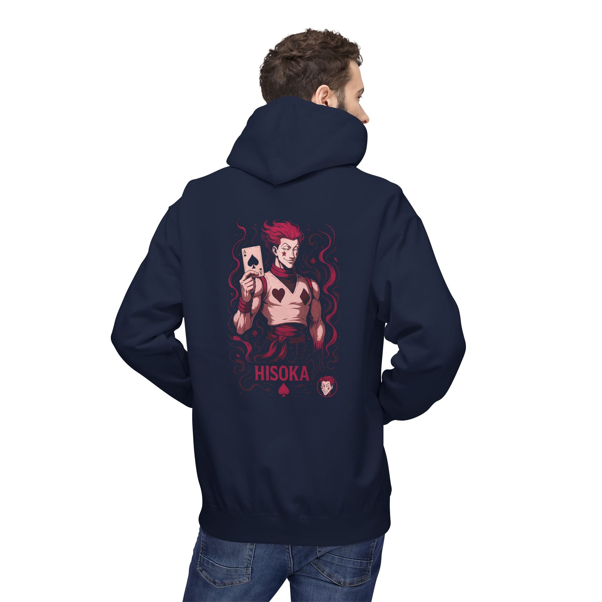 card Hisoka-Inspired Unisex Hoodie, Anime Apparel, Cozy Hoodie for Fans, Gift for Gamers, Stylish Streetwear