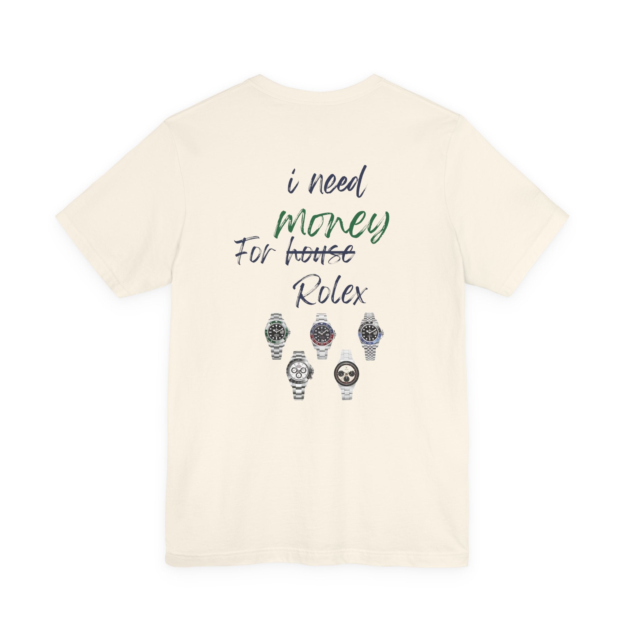 i need money for rolex  Graphic Tee, Casual Summer Shirt, Marine Life T-Shirt, Gift for Sea Lovers,  high quality