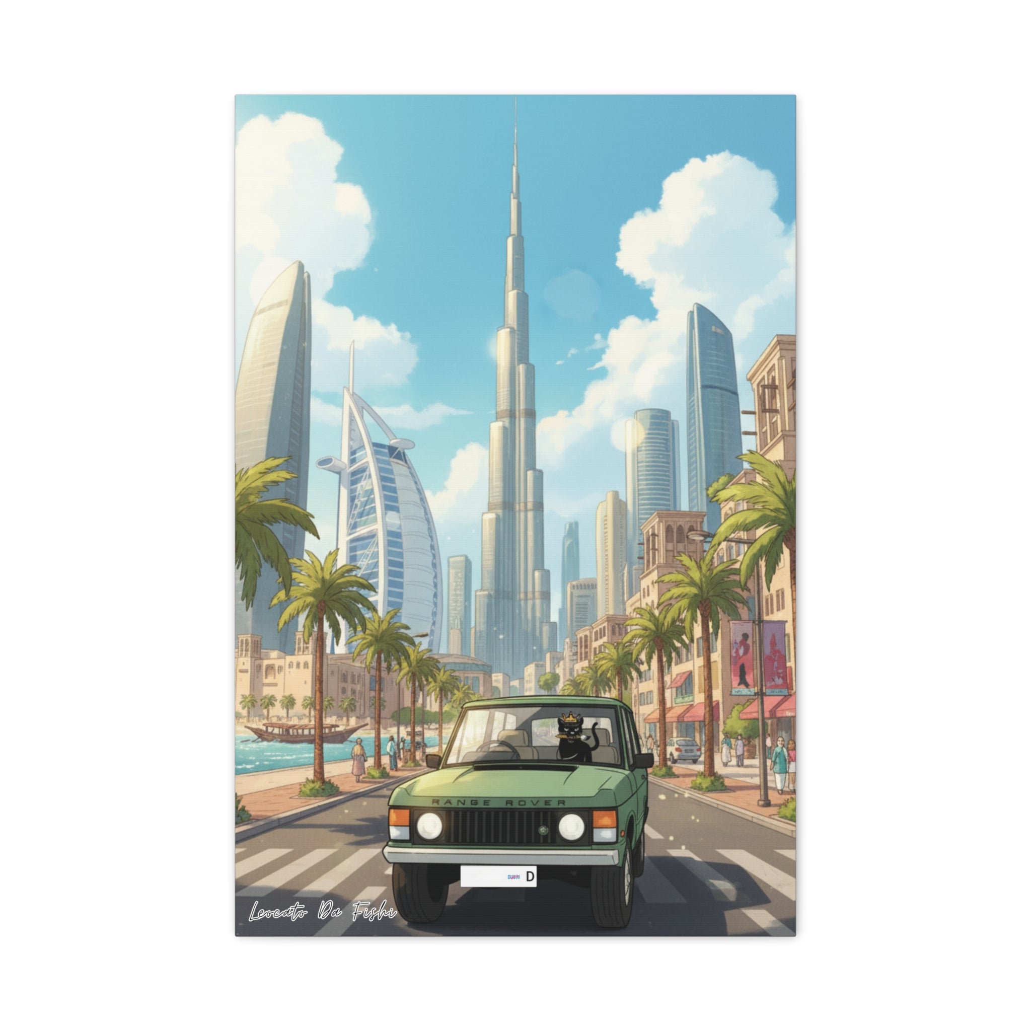leocato da fishi in Dubai   Canvas Print, Wall Art Decor,