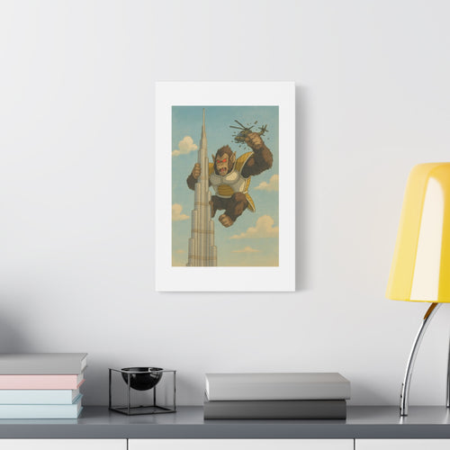 angry ape Dubai Wall Art, Matte Canvas Print, Home Decor, Sports Gift, Athletic Wall Decor, Gym Decoration