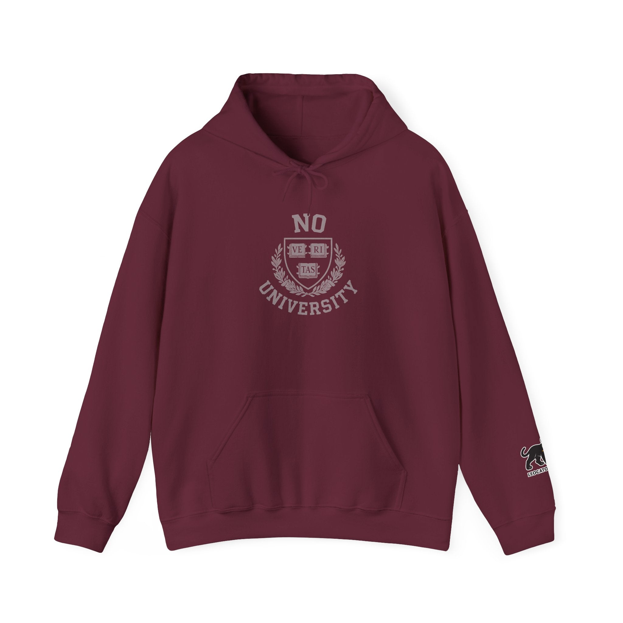 Unisex Hooded 'No University' , School Spirit