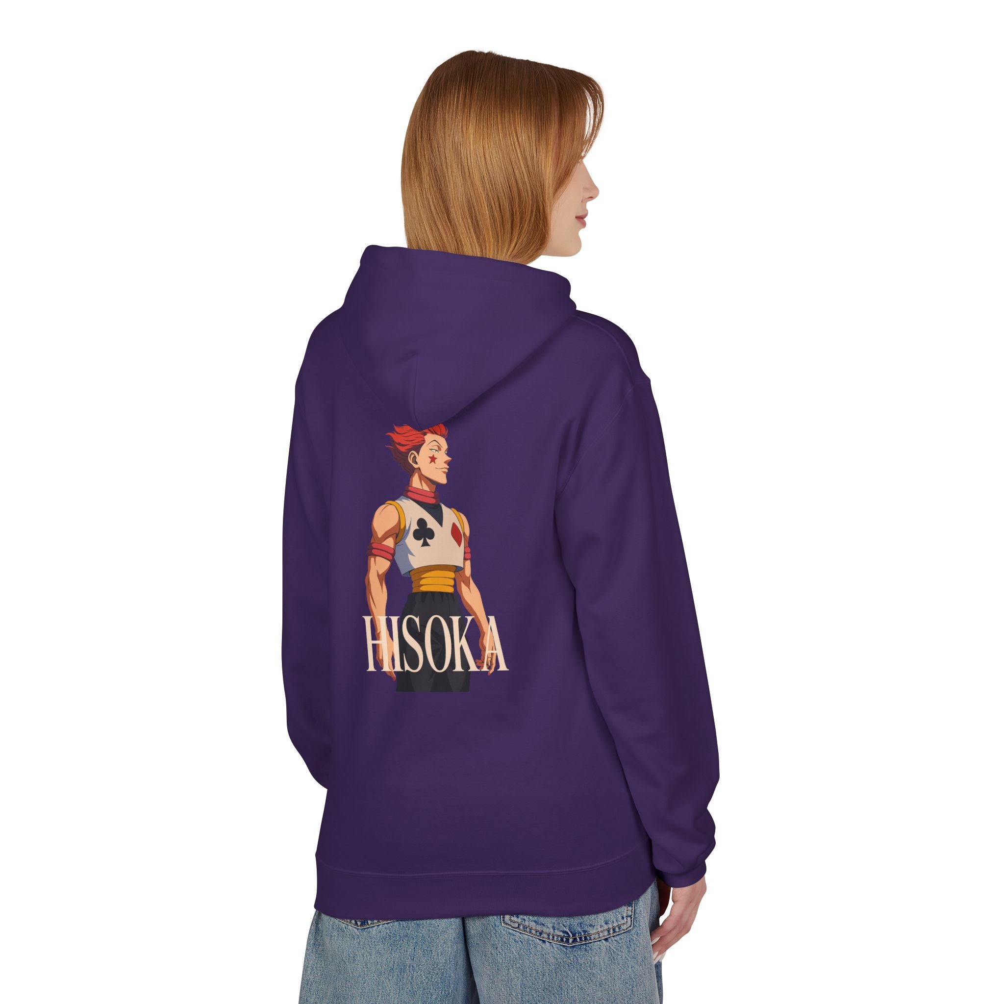 Stylish Hisoka Hoodie, Soft Unisex Fleece Sweatshirt, Trendy Anime Apparel, Cosplay Gift for Fans, Comfortable Streetwear