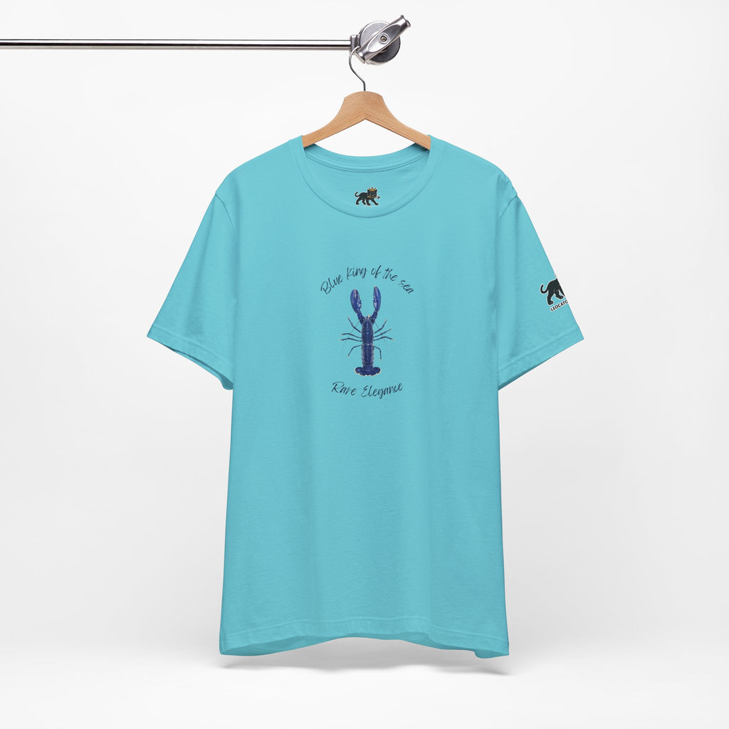 blue king of sea Lobster Graphic Tee, Casual Summer Shirt, Marine Life T-Shirt, Gift for Sea Lovers,  high quality