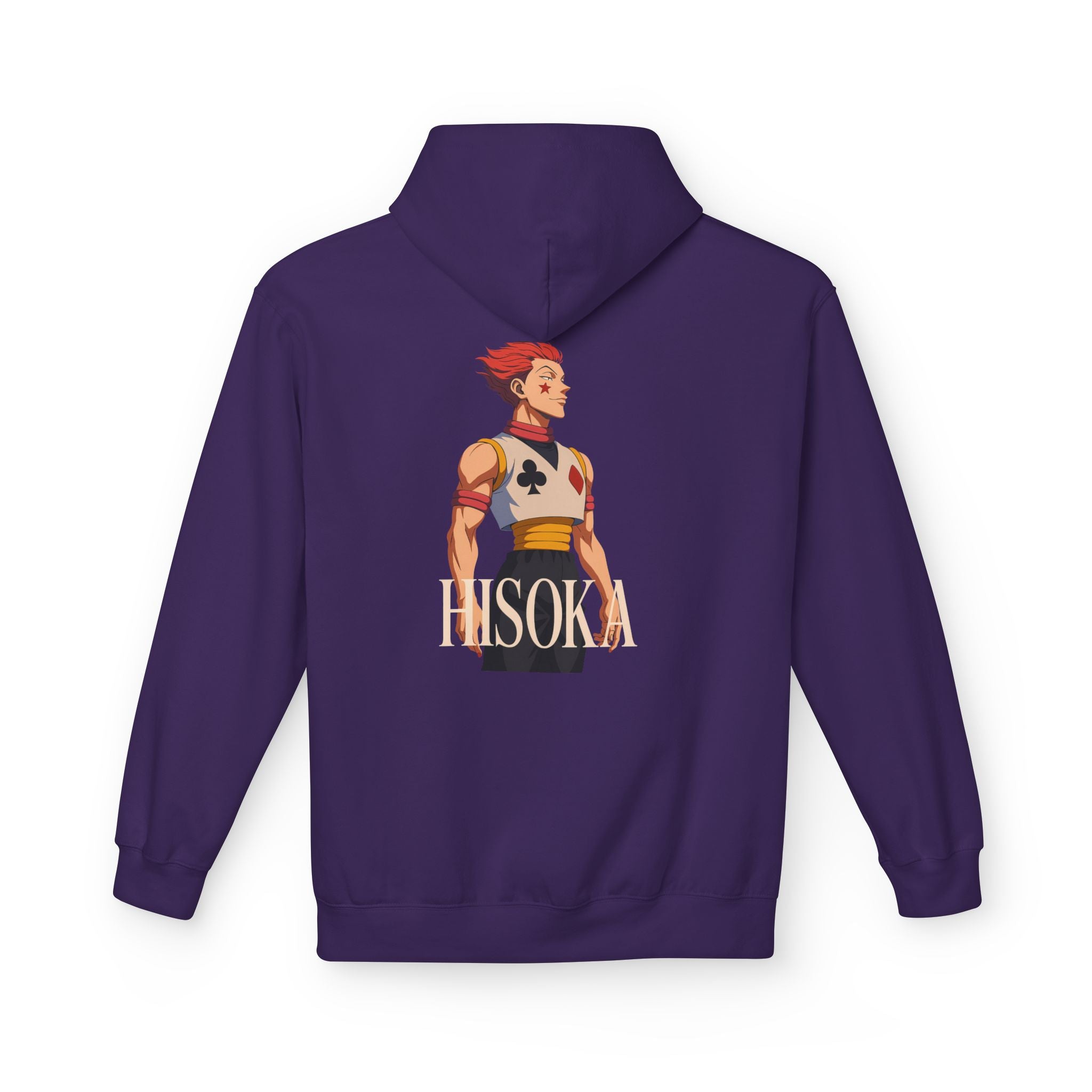 Stylish Hisoka Hoodie, Soft Unisex Fleece Sweatshirt, Trendy Anime Apparel, Cosplay Gift for Fans, Comfortable Streetwear