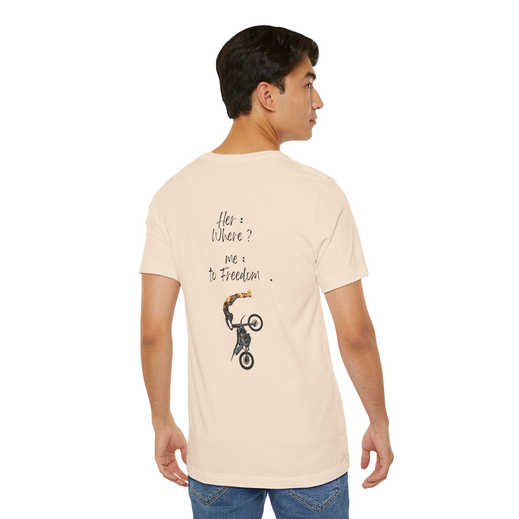 her where ? me to freedom Graphic Tee, Casual Summer Shirt, Marine Life T-Shirt, Gift for Sea Lovers,  high quality