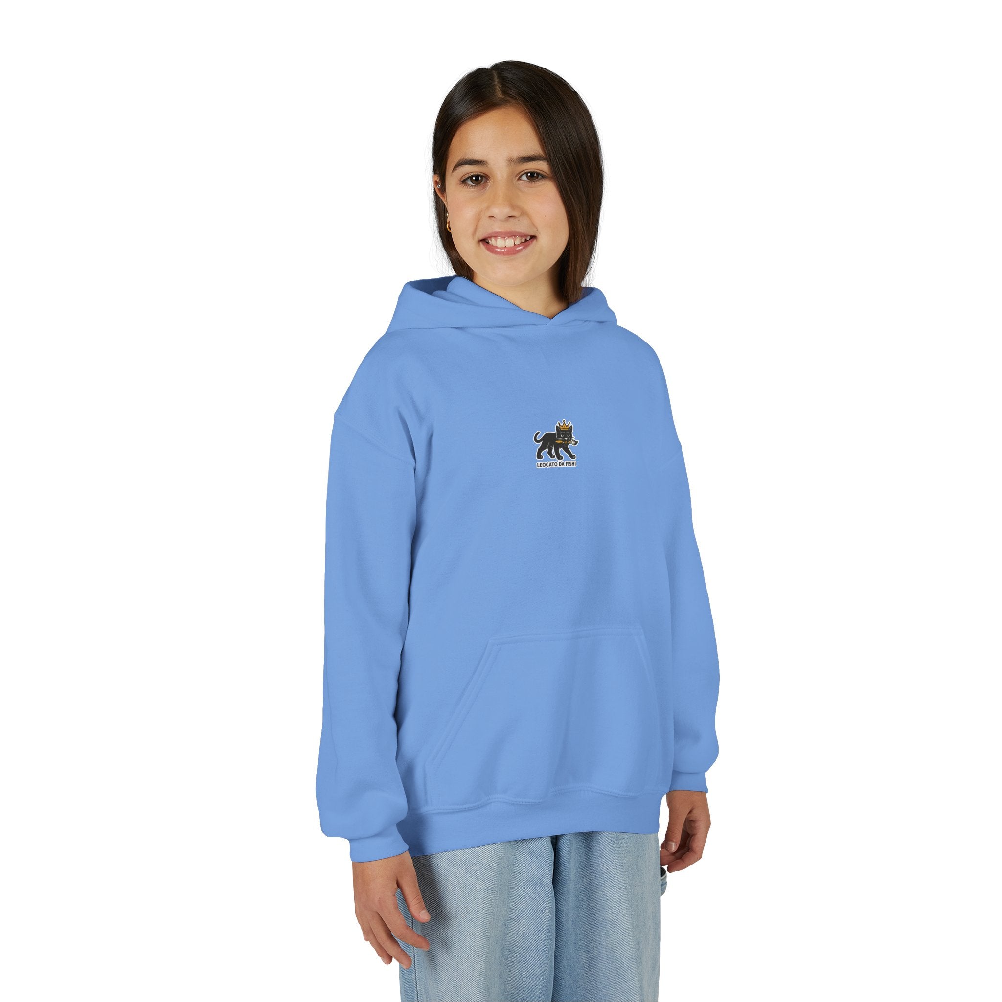 Youth Heavy Blend Hooded Sweatshirt with 'Leccato da Fish' Design - Cozy Gift for Teens, Memory Keepsake, Casual Wear, Birthday .