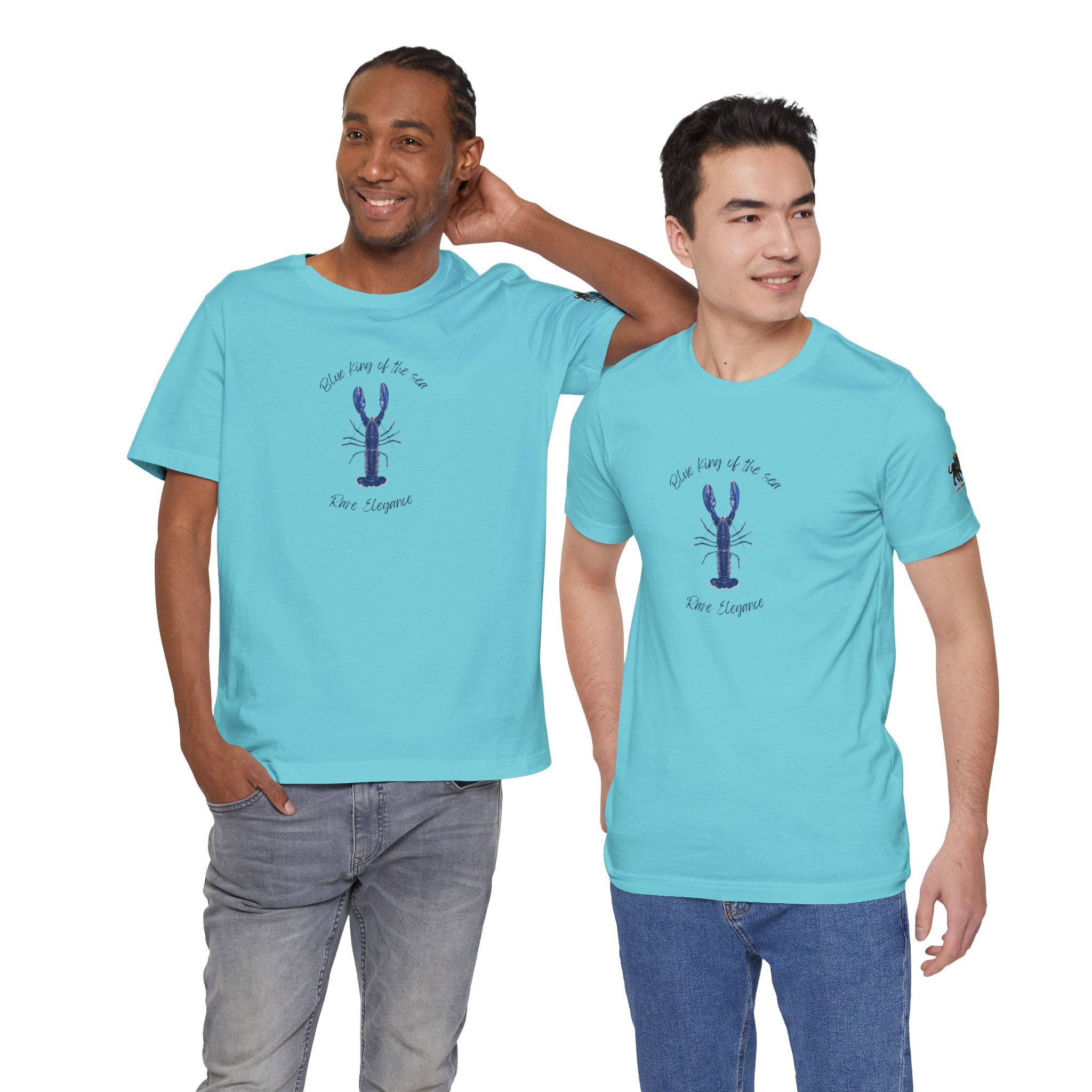 blue king of sea Lobster Graphic Tee, Casual Summer Shirt, Marine Life T-Shirt, Gift for Sea Lovers,  high quality