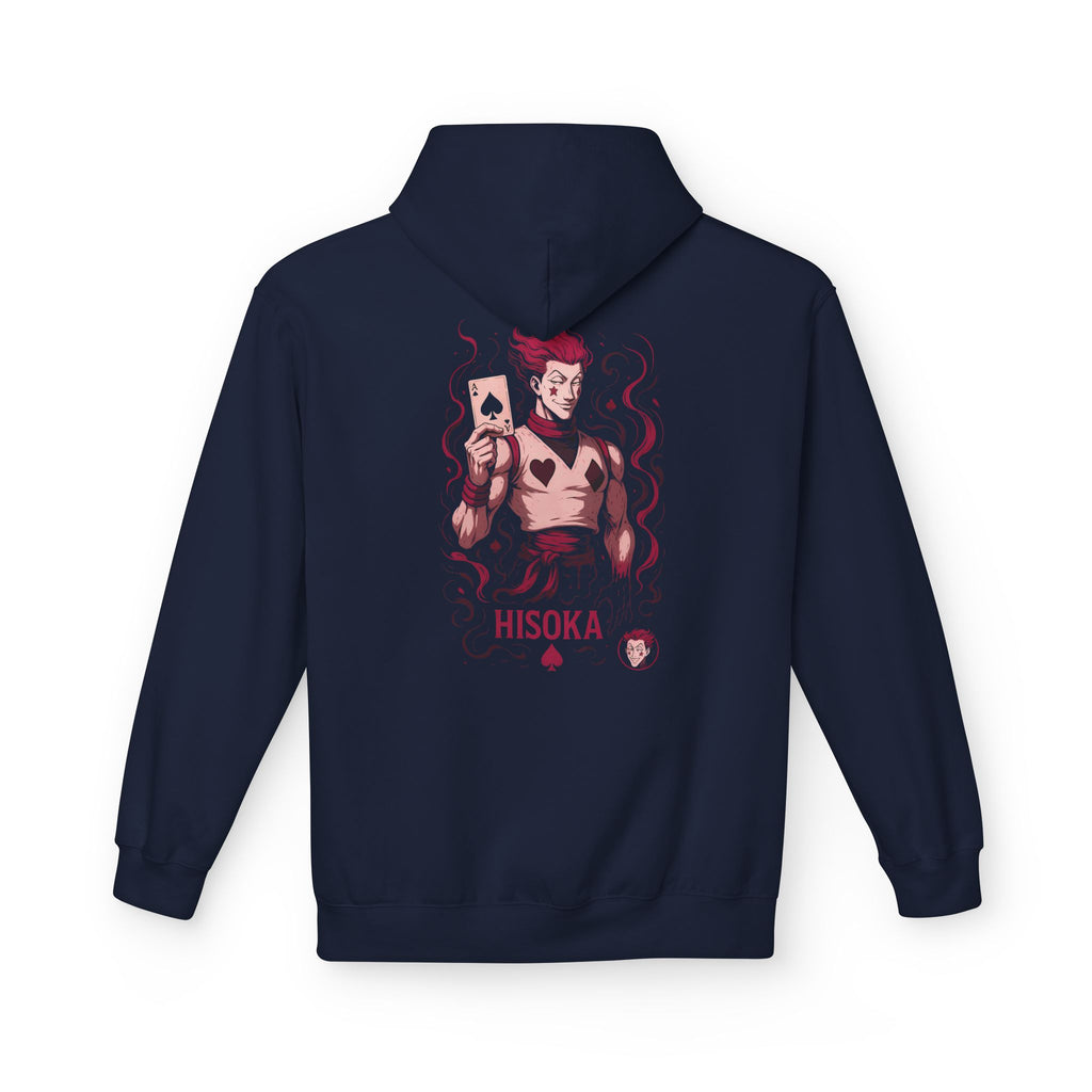 card Hisoka-Inspired Unisex Hoodie, Anime Apparel, Cozy Hoodie for Fans, Gift for Gamers, Stylish Streetwear