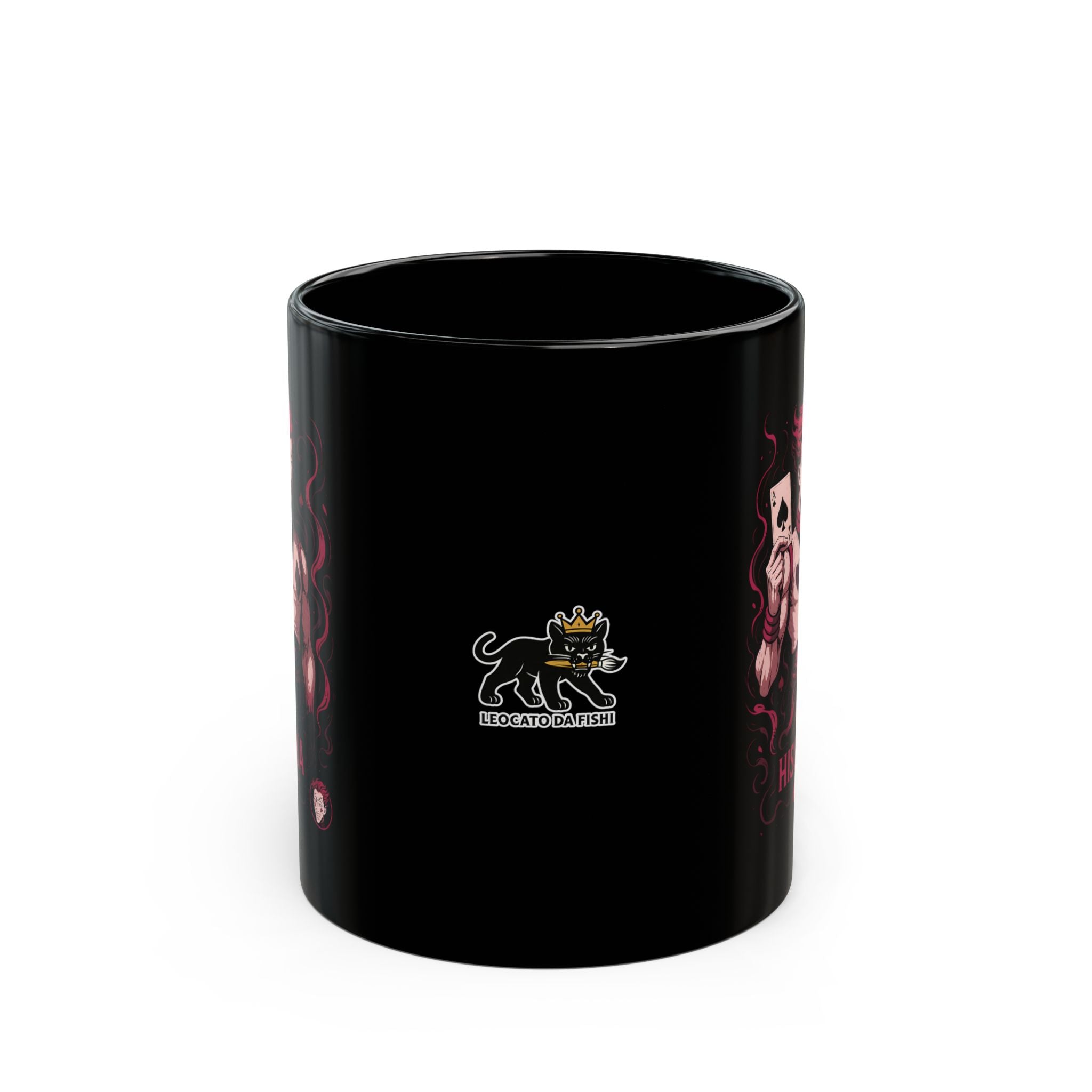 hisoka Black Mug, Anime Coffee Cup, Gift for Gamers, Collectible Mug, Unique Ceramic Drinkware
