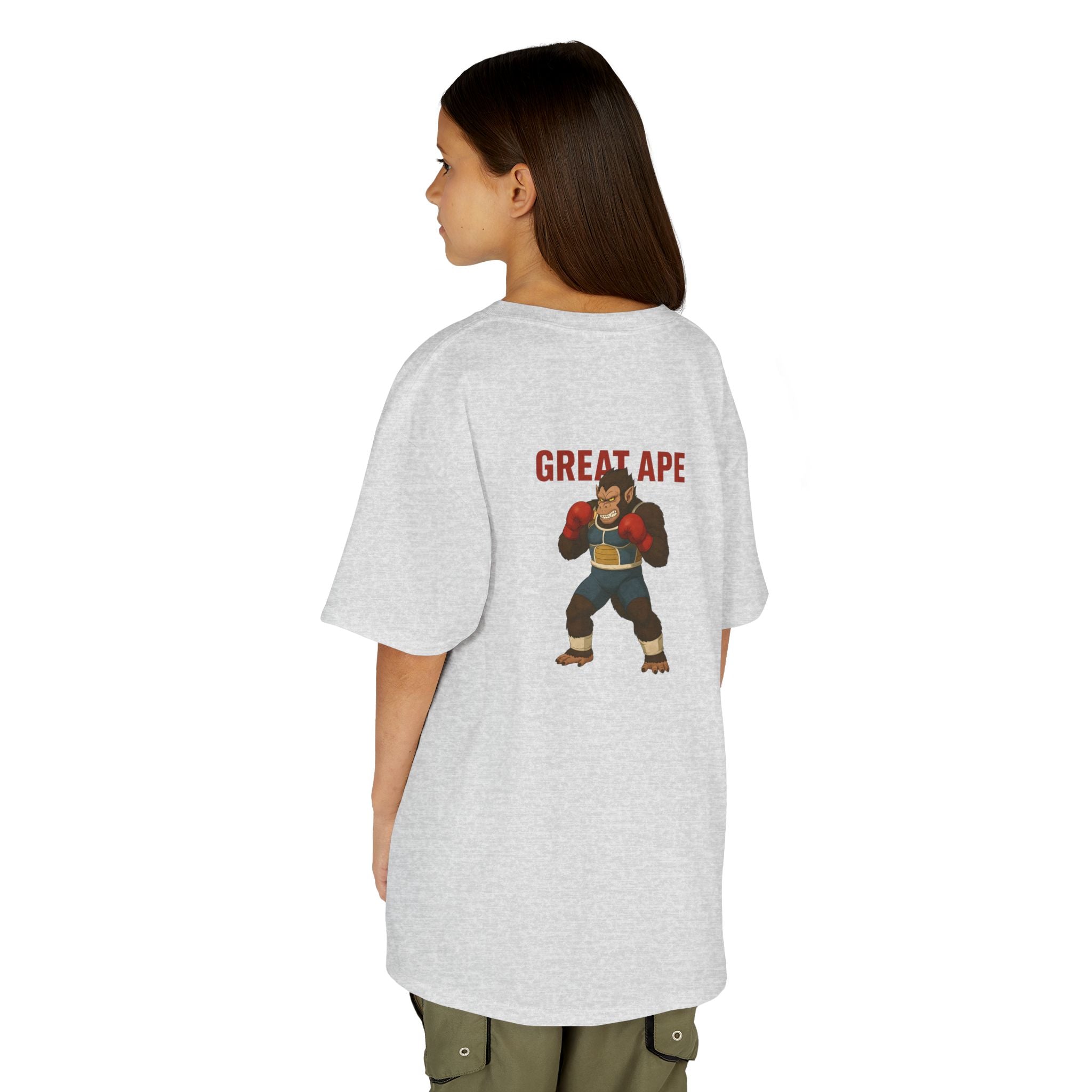 Kids Graphic Tee with Great Ape Design, Fun T-Shirt for Boys Girls, Cartoon Shirt, Birthday Gift, Playtime Apparel