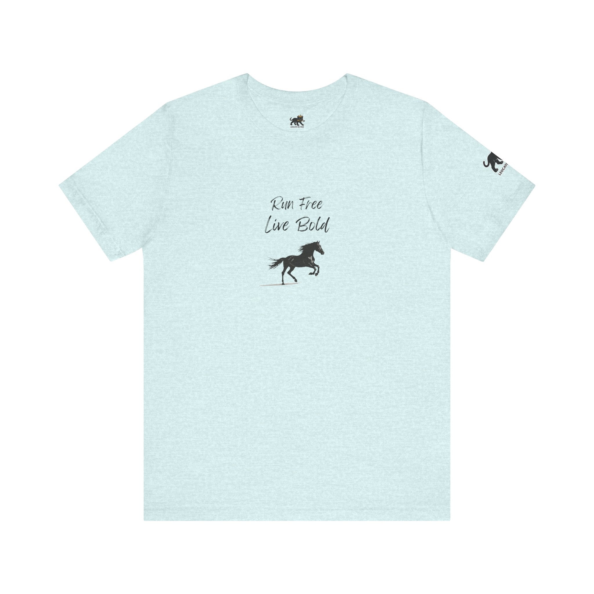 run free live bold Graphic Tee, Casual Summer Shirt, Marine Life T-Shirt, Gift for Sea Lovers,  high quality